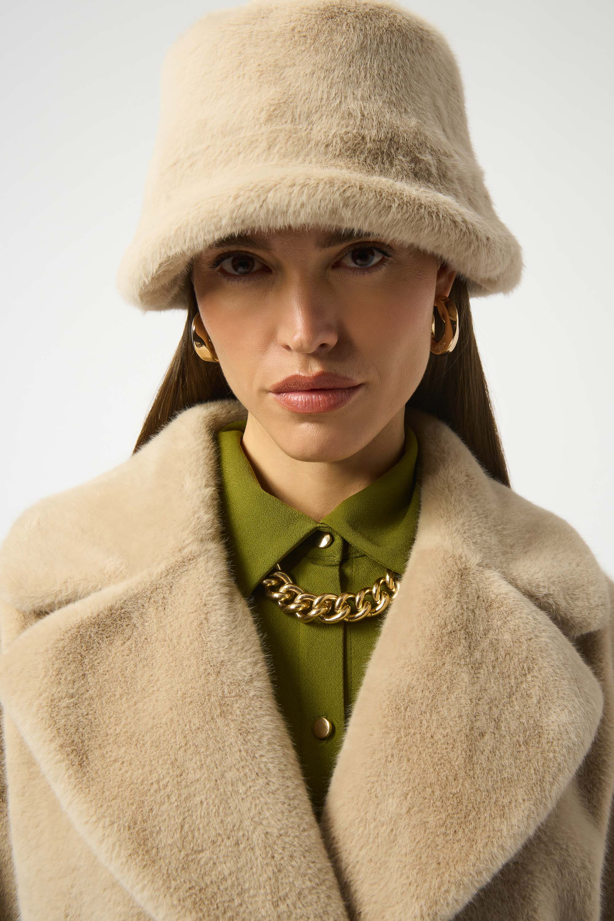 Joseph Ribkoff Faux Fur Bucket Hat Style 253975 - Image 3
