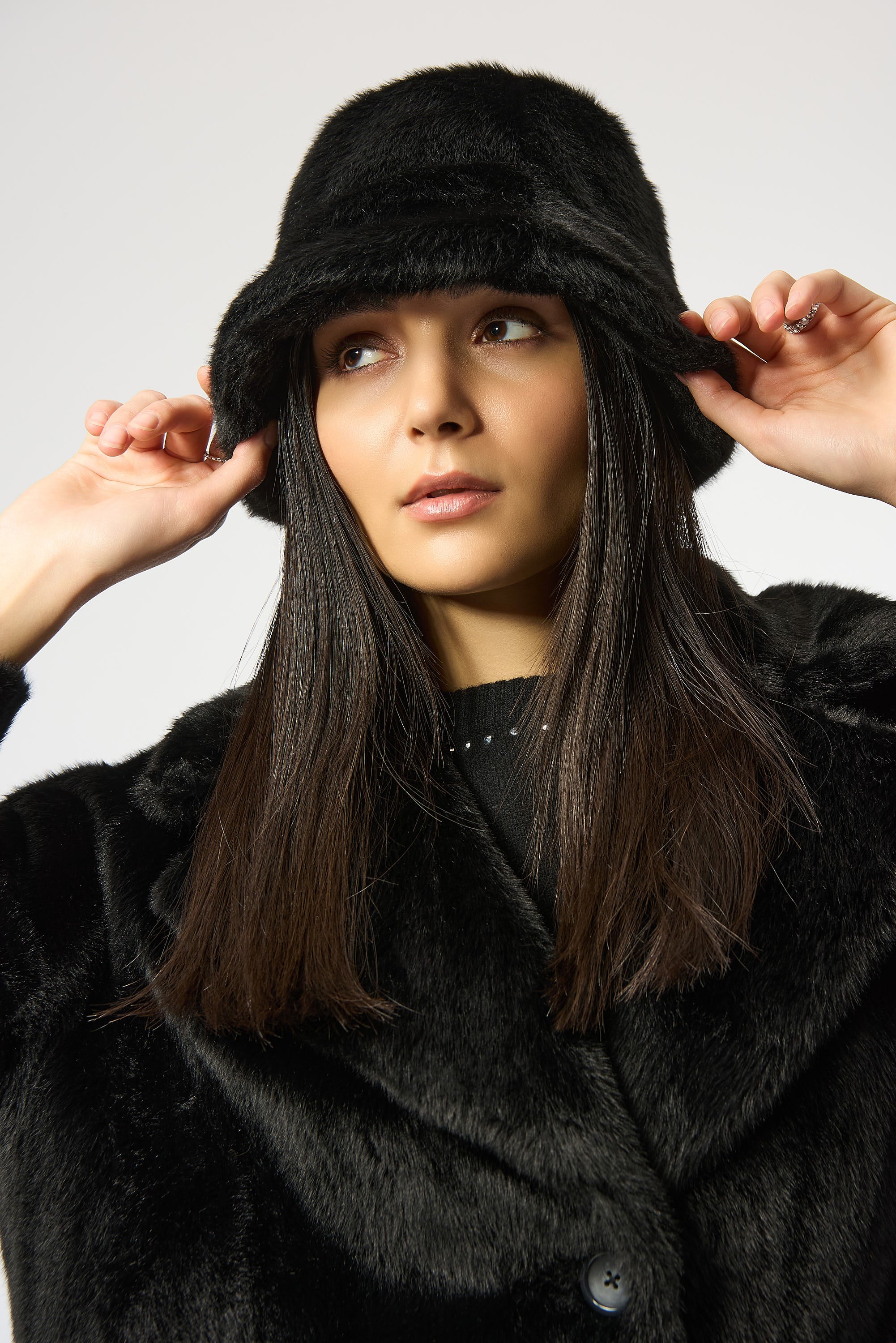 Joseph Ribkoff Faux Fur Bucket Hat Style 253975 - Image 6