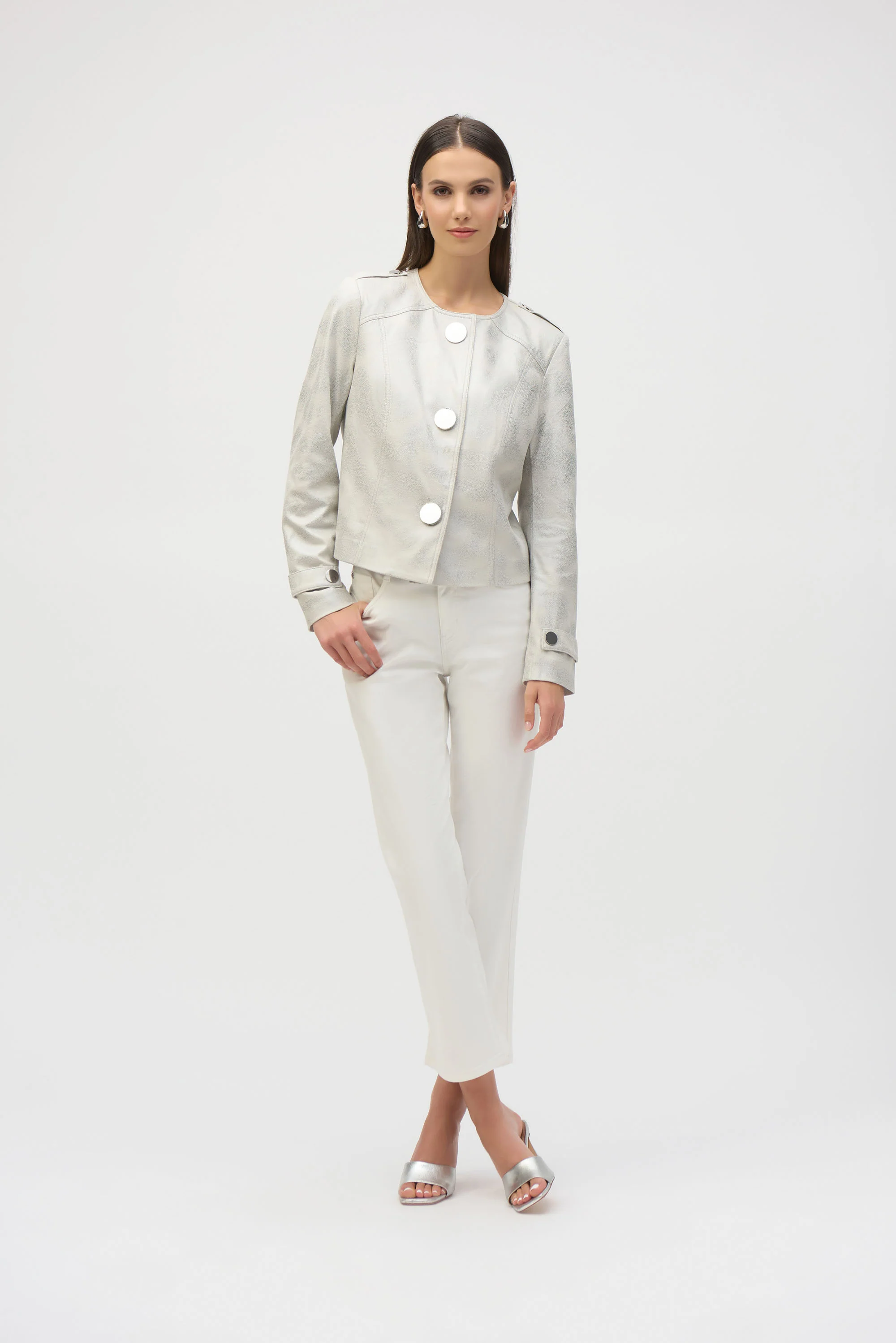 Joseph Ribkoff Faux Suede Boxy Jacket Style 252918 - Image 2