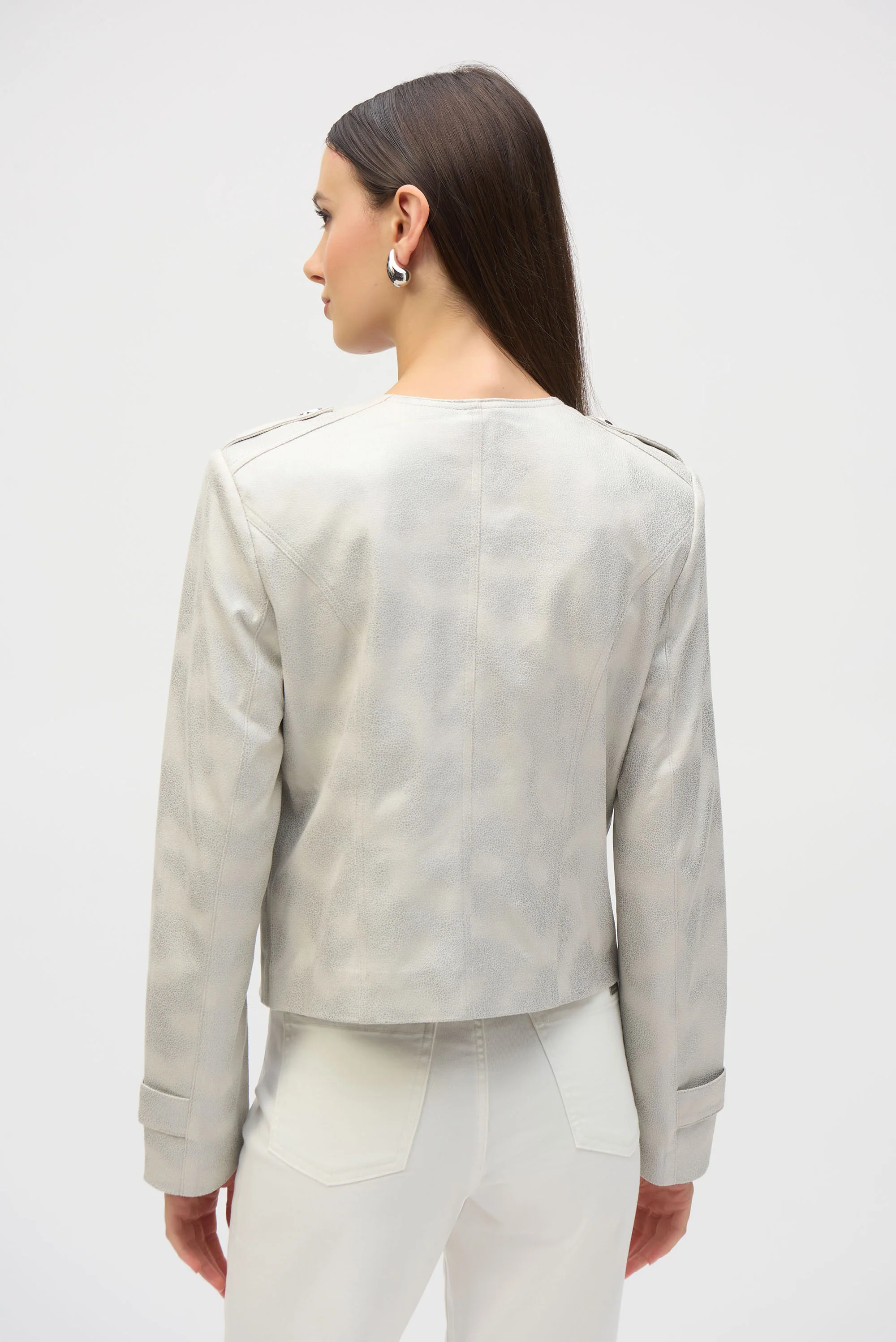Joseph Ribkoff Faux Suede Boxy Jacket Style 252918 - Image 3