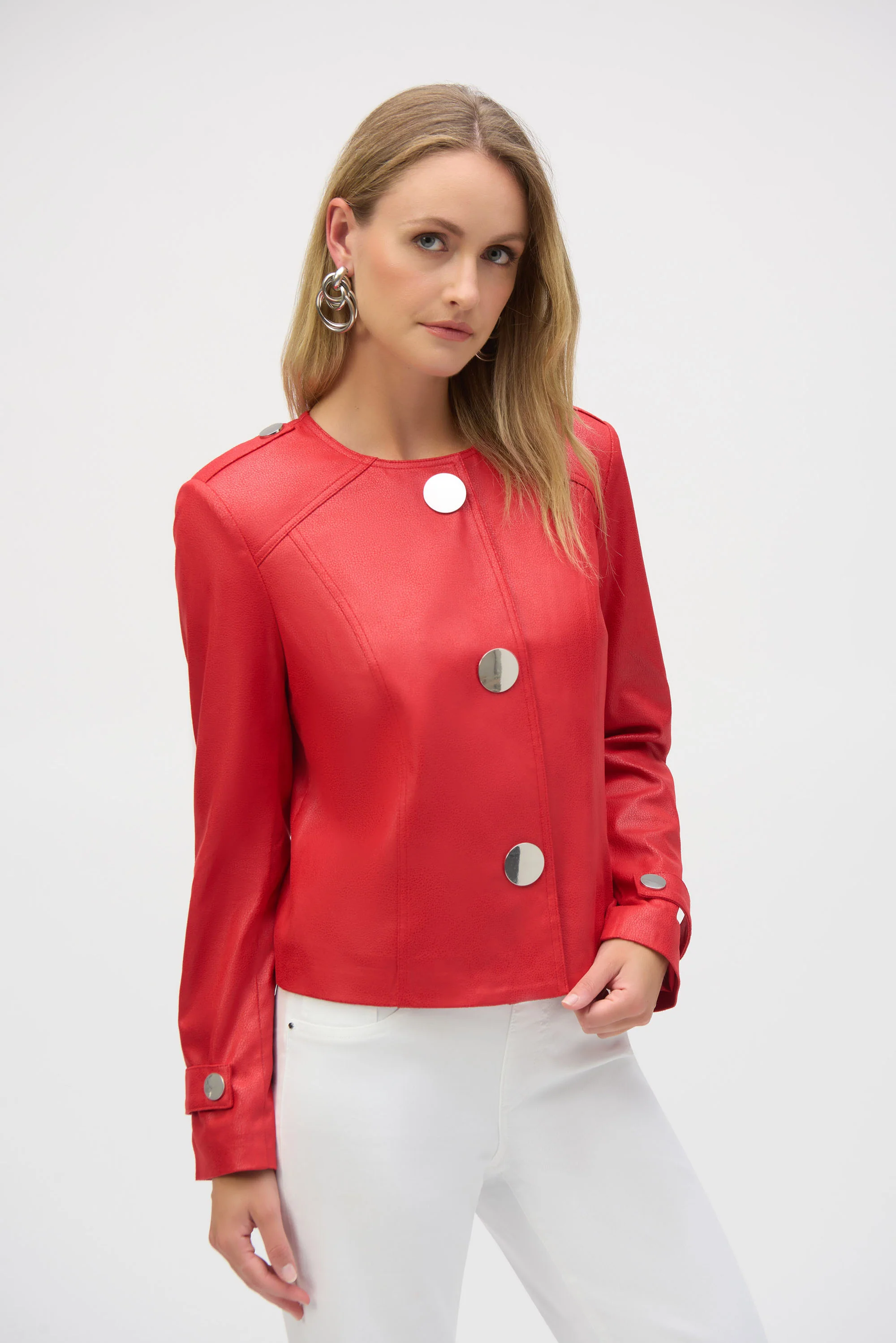Joseph Ribkoff Faux Suede Boxy Jacket Style 252918 - Image 4