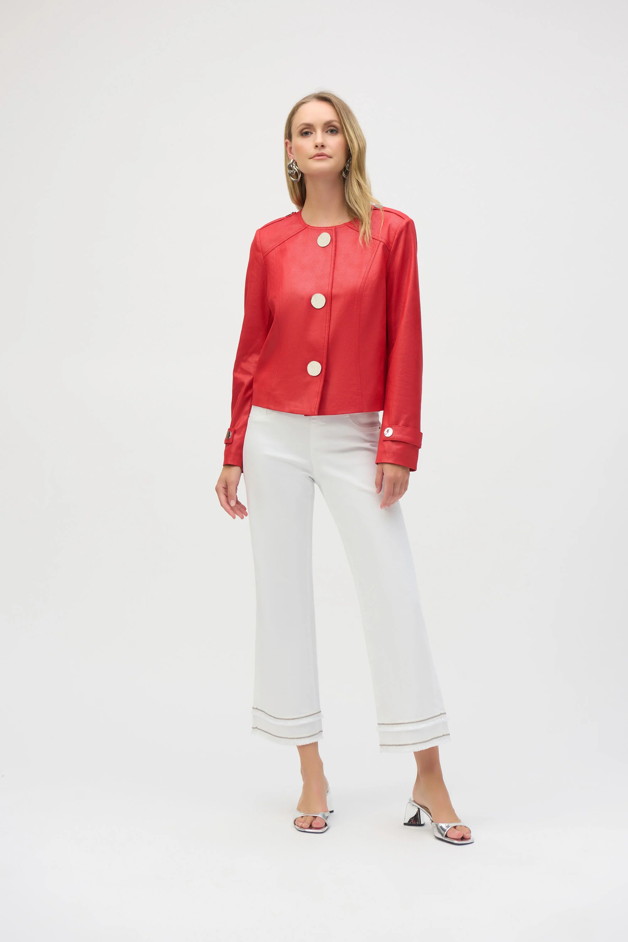 Joseph Ribkoff Faux Suede Boxy Jacket Style 252918 - Image 5