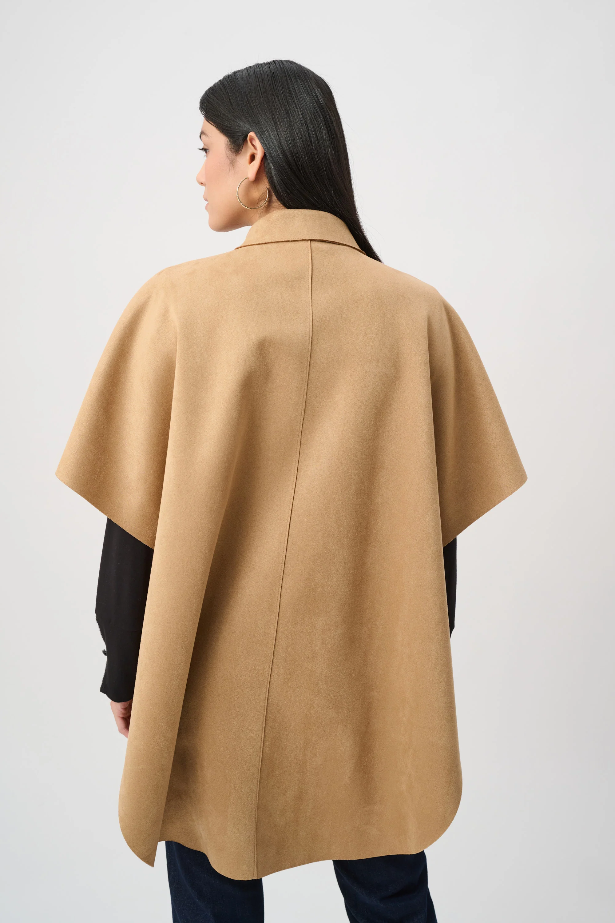 Joseph Ribkoff Faux Suede Poncho Jacket Style 263037 - Image 3
