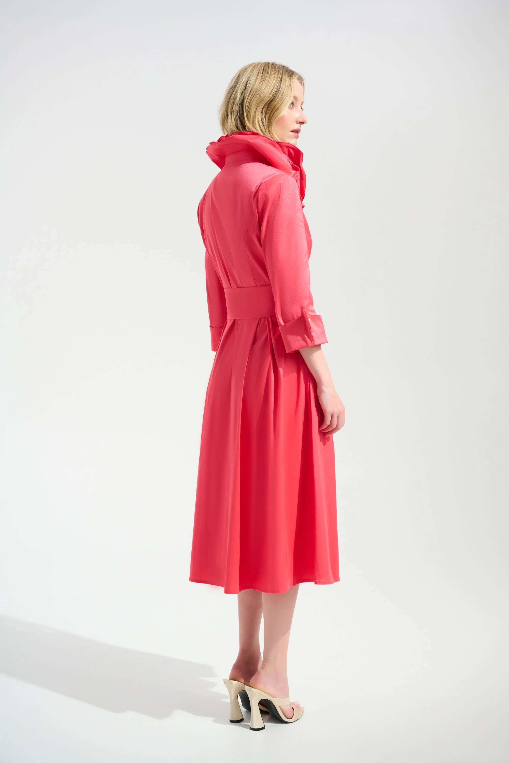 Joseph Ribkoff Fit And Flare Dress With Lapel Collar Style 261719 - Image 16