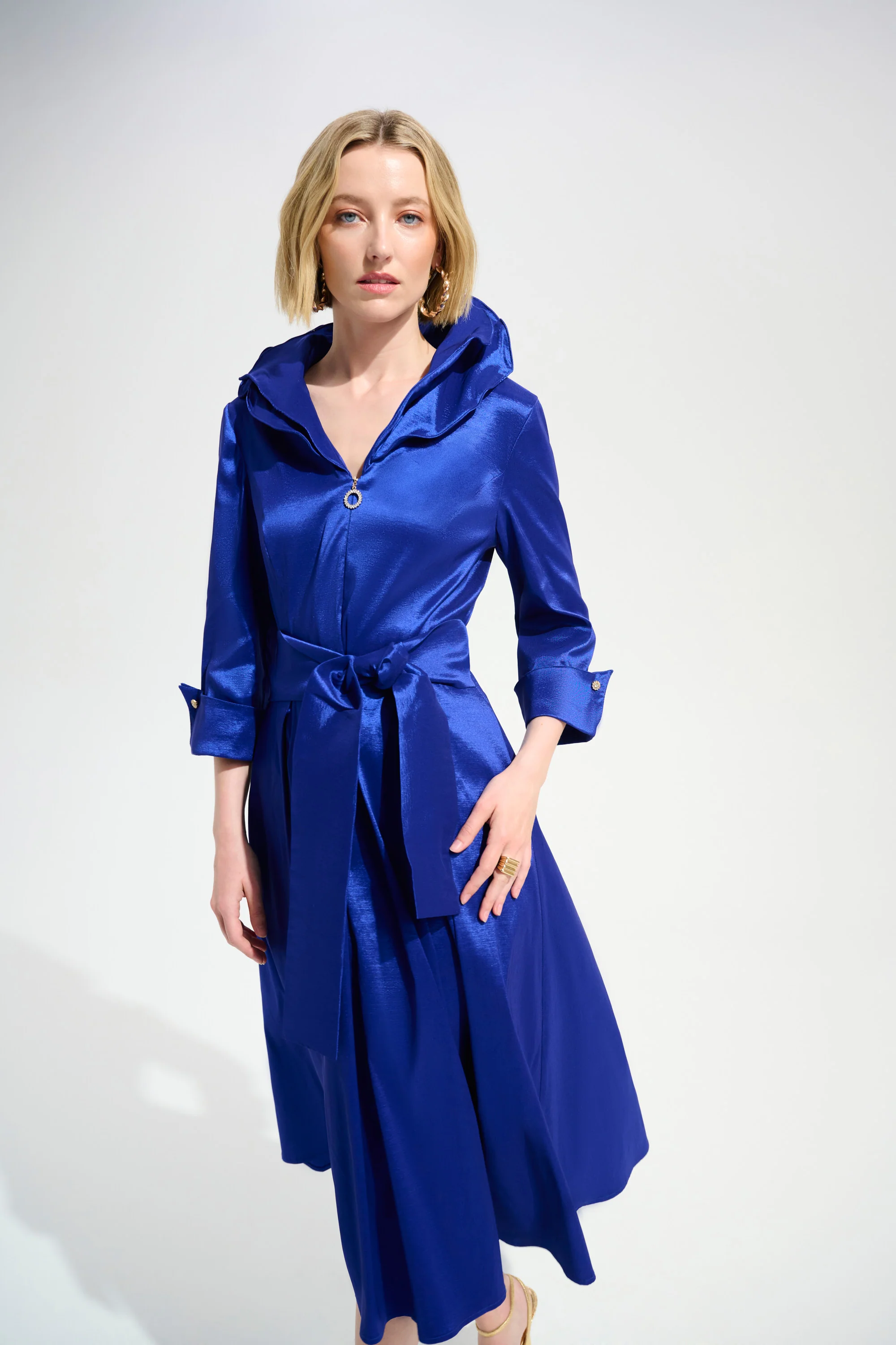 Joseph Ribkoff Fit And Flare Dress With Lapel Collar Style 261719 - Image 20