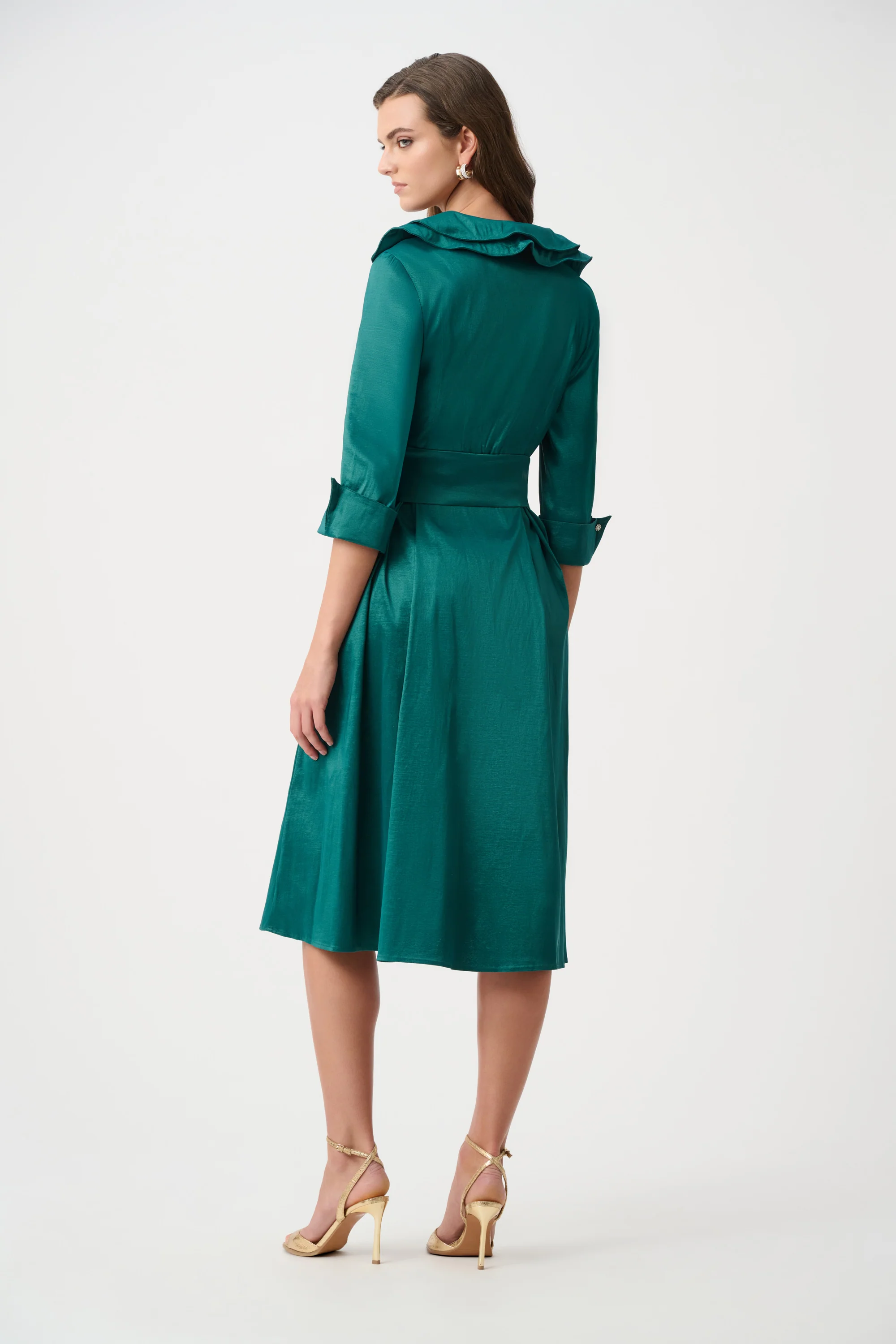 Joseph Ribkoff Fit And Flare Dress With Lapel Collar Style 261719 - Image 5