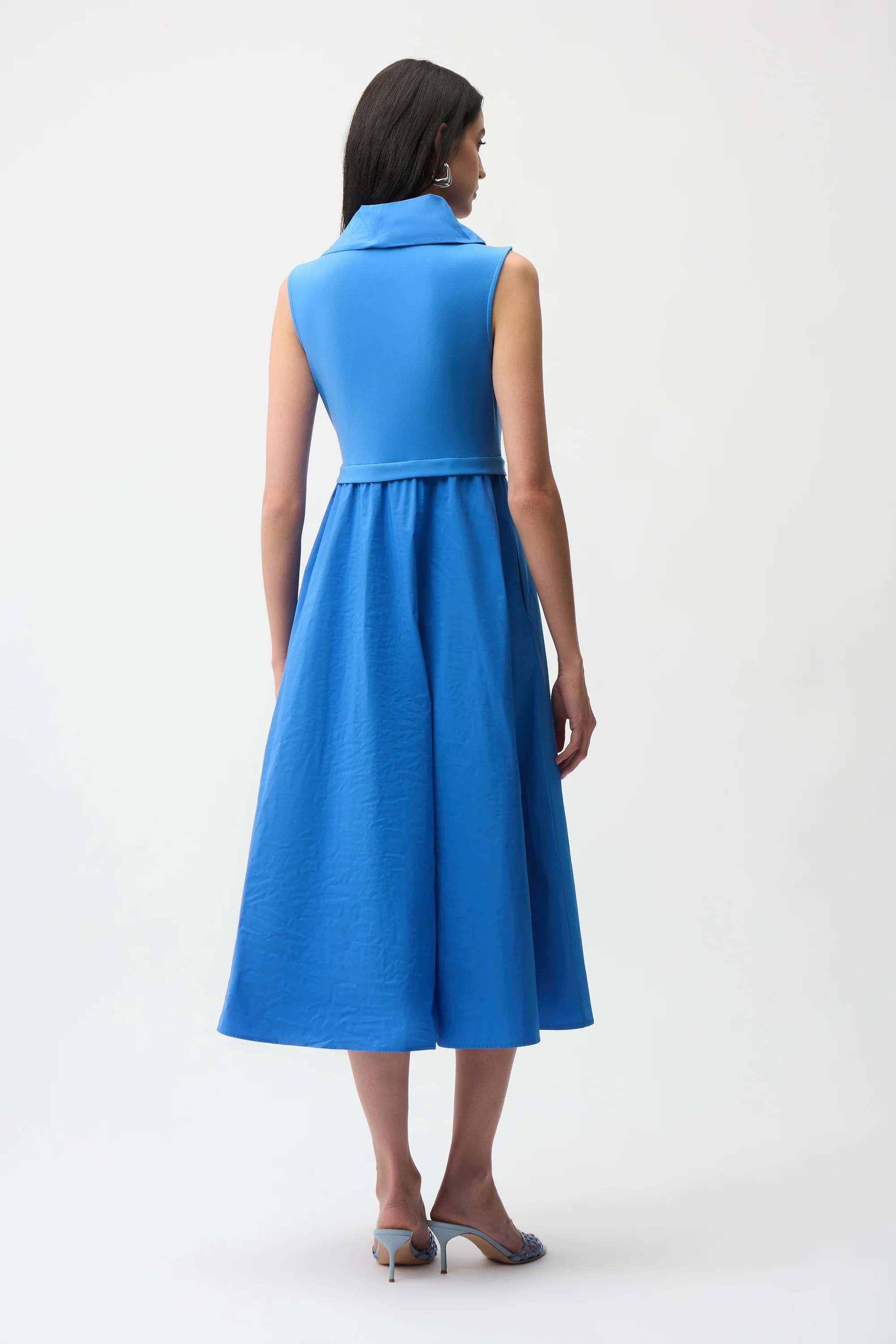 Joseph Ribkoff Fit and Flare Dress With Shawl Collar Style 261274 - Image 5