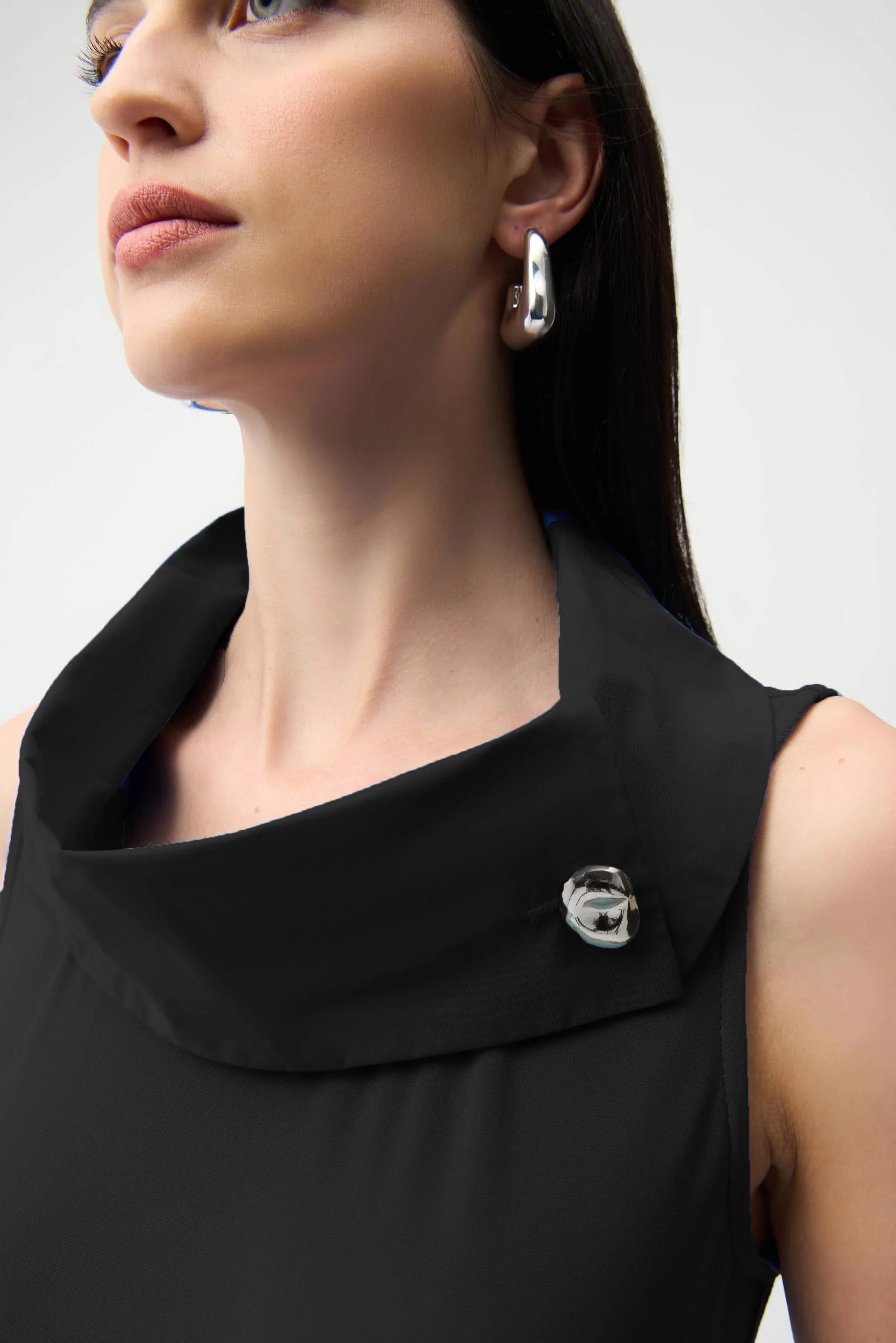 Joseph Ribkoff Fit and Flare Dress With Shawl Collar Style 261274 - Image 9