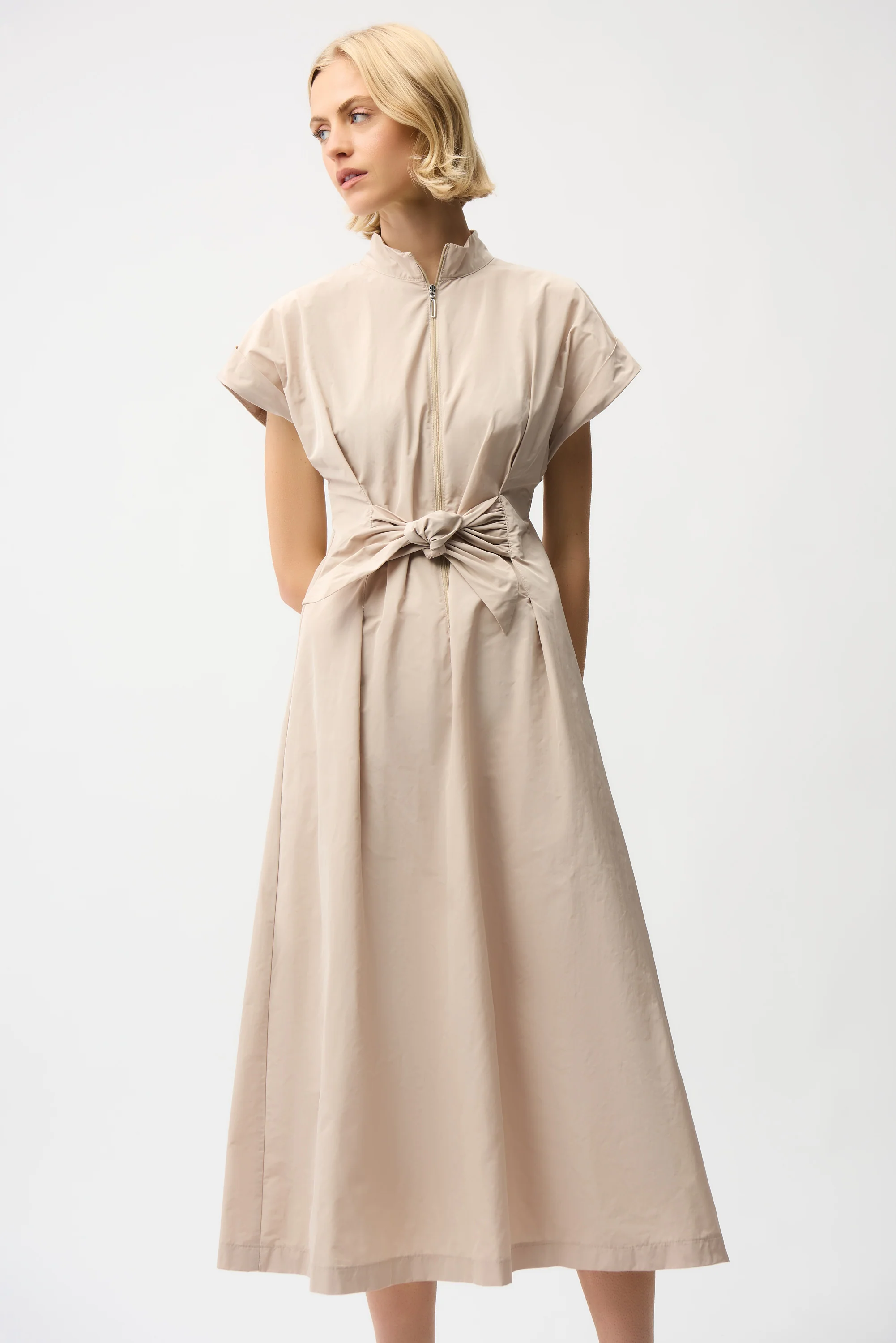 Joseph Ribkoff Fit And Flare Dress With Tie Waist Style 261177 - Image 5