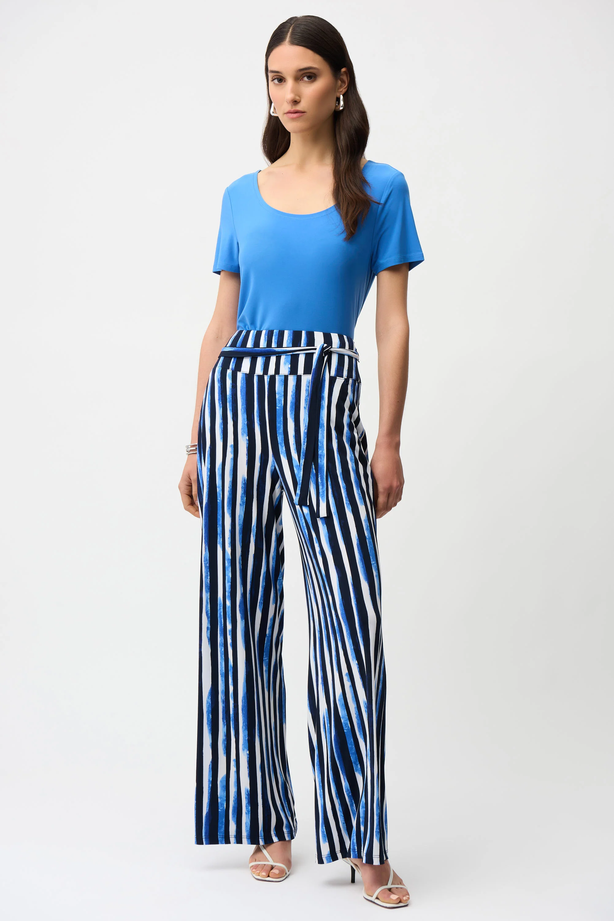 Joseph Ribkoff Fit and Flare Short Sleeve Top Style 261940 - Image 2