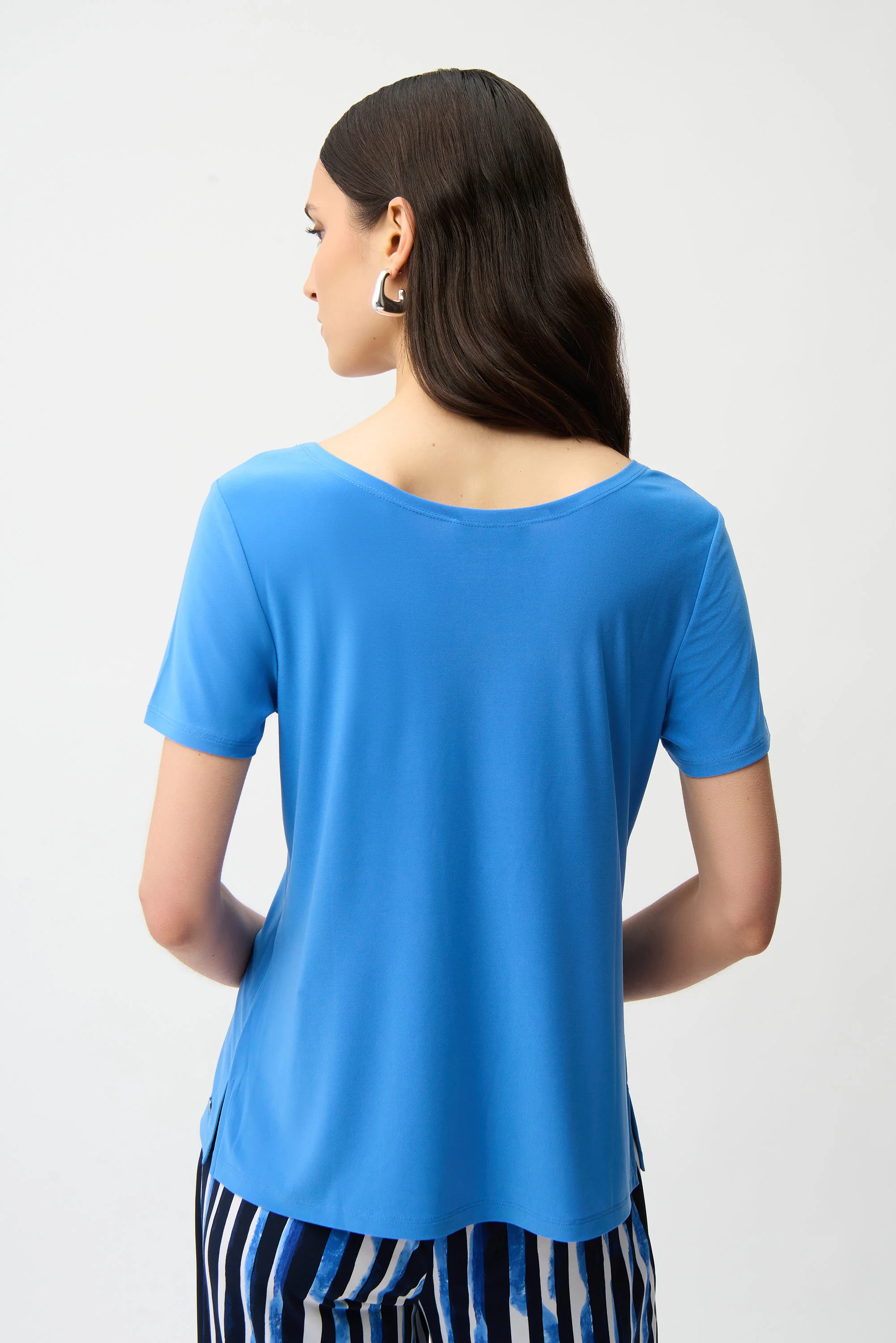 Joseph Ribkoff Fit and Flare Short Sleeve Top Style 261940 - Image 3