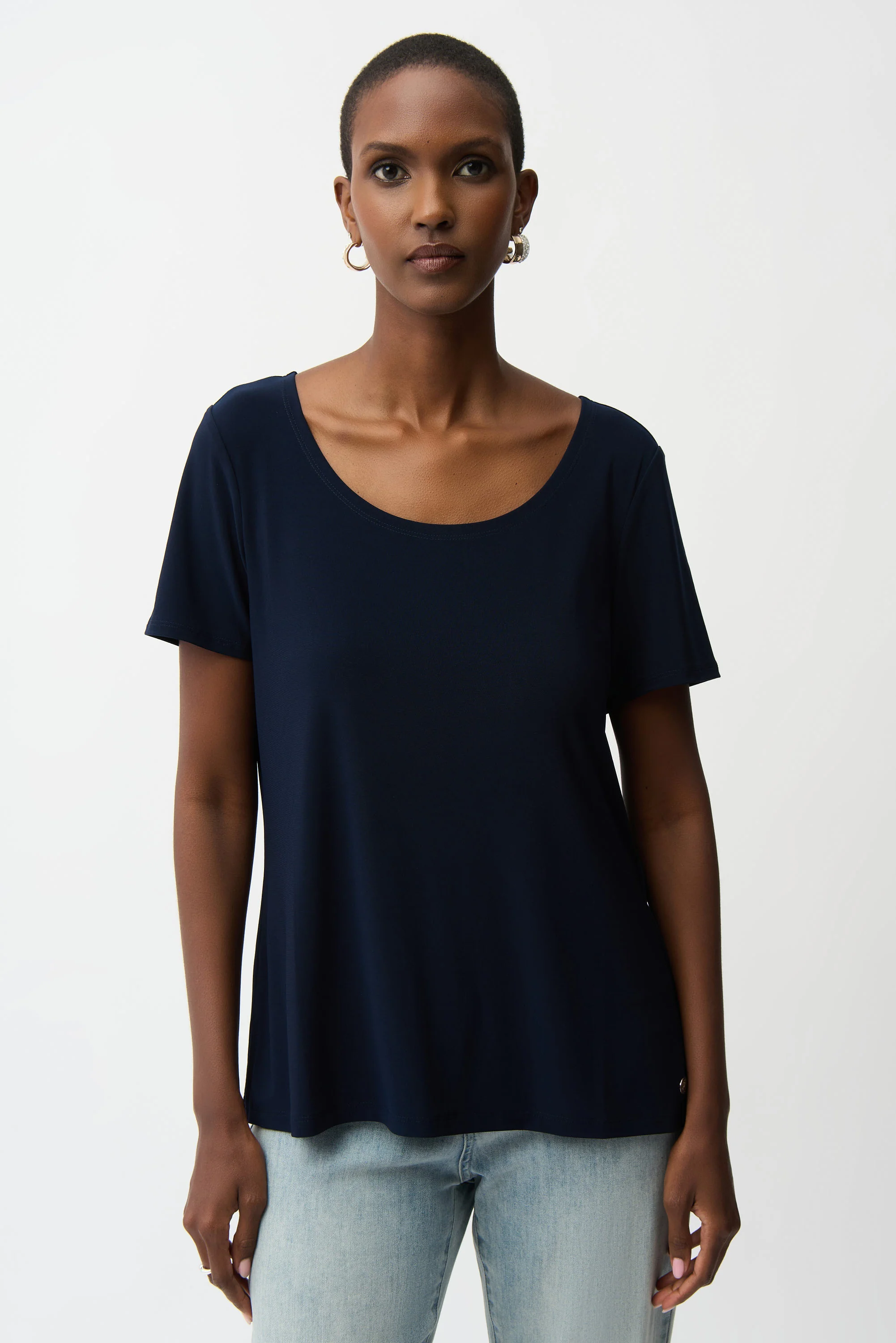 Joseph Ribkoff Fit and Flare Short Sleeve Top Style 261940 - Image 4