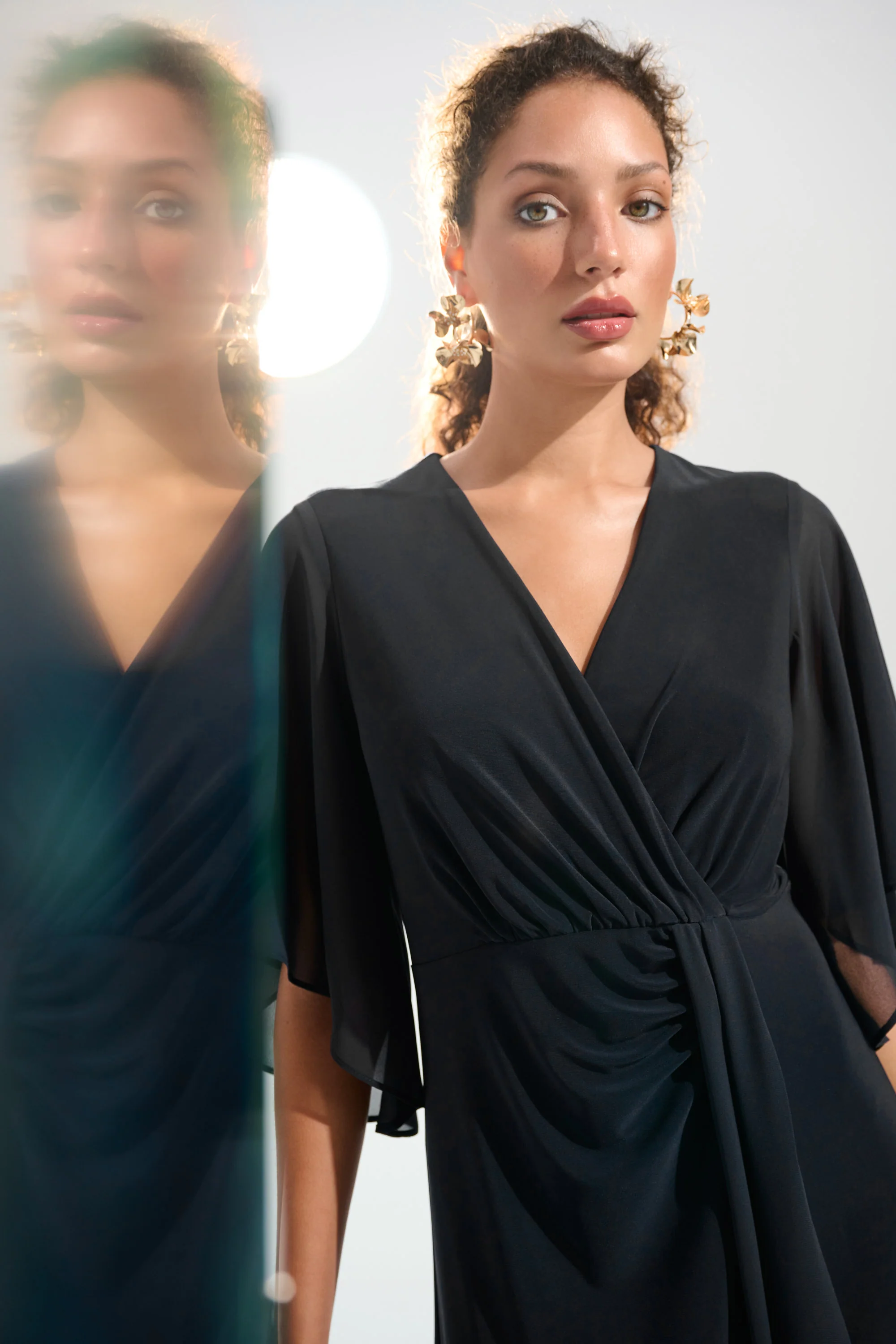 Joseph Ribkoff Fit & Flare Dress With Chiffon Draped Sash Style 261710 - Image 5