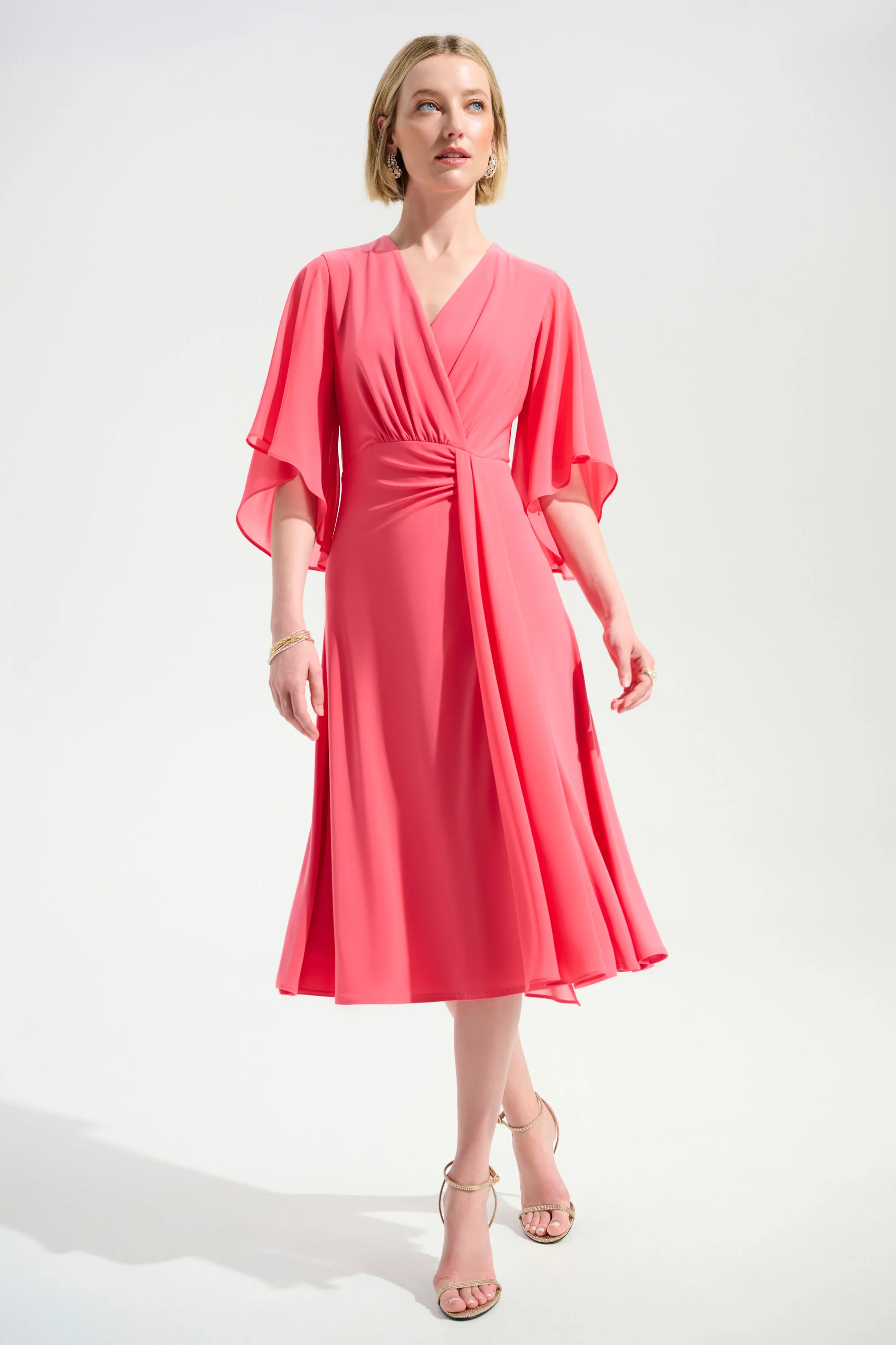 Joseph Ribkoff Fit & Flare Dress With Chiffon Draped Sash Style 261710 - Image 6