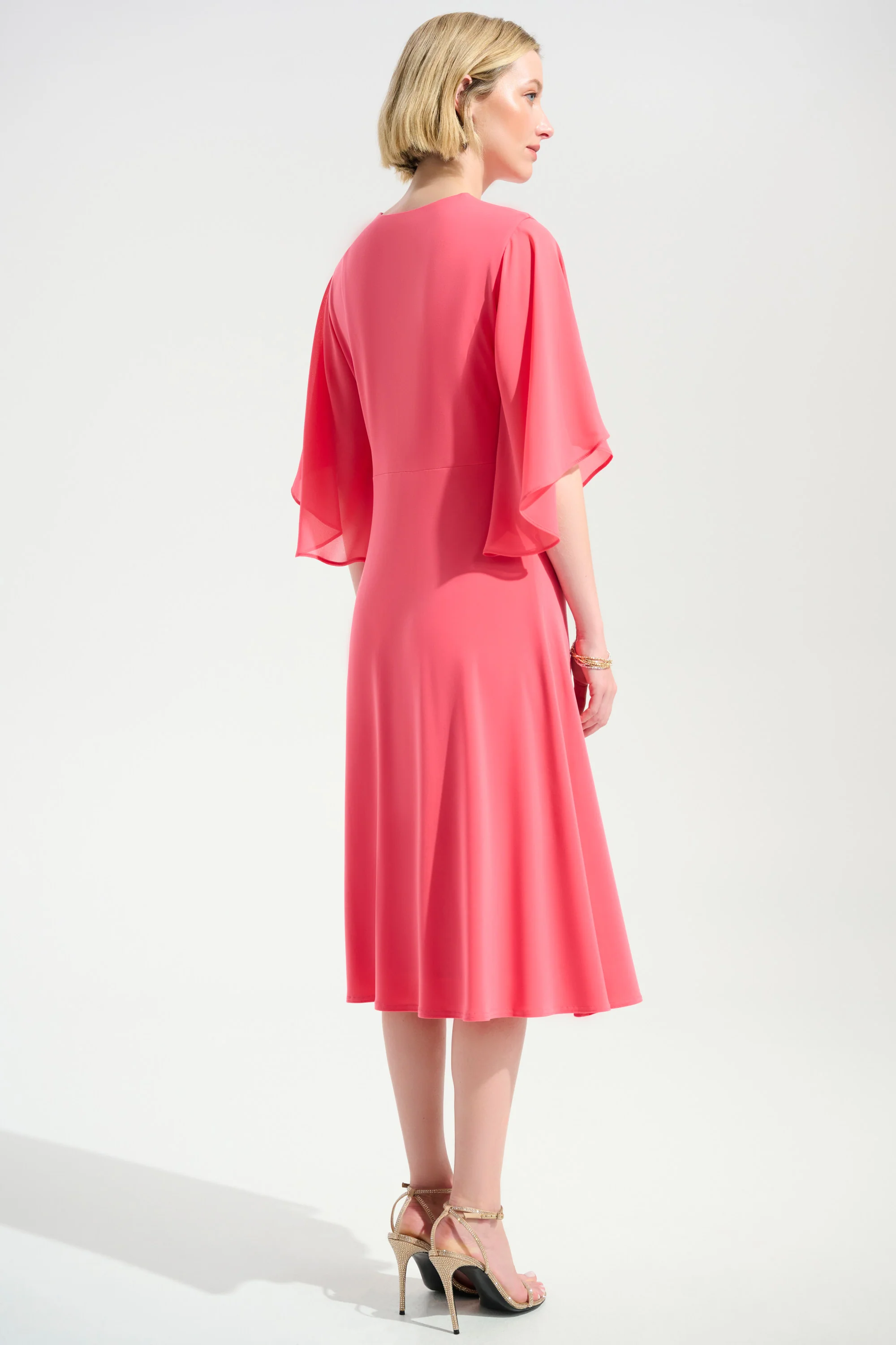 Joseph Ribkoff Fit & Flare Dress With Chiffon Draped Sash Style 261710 - Image 7