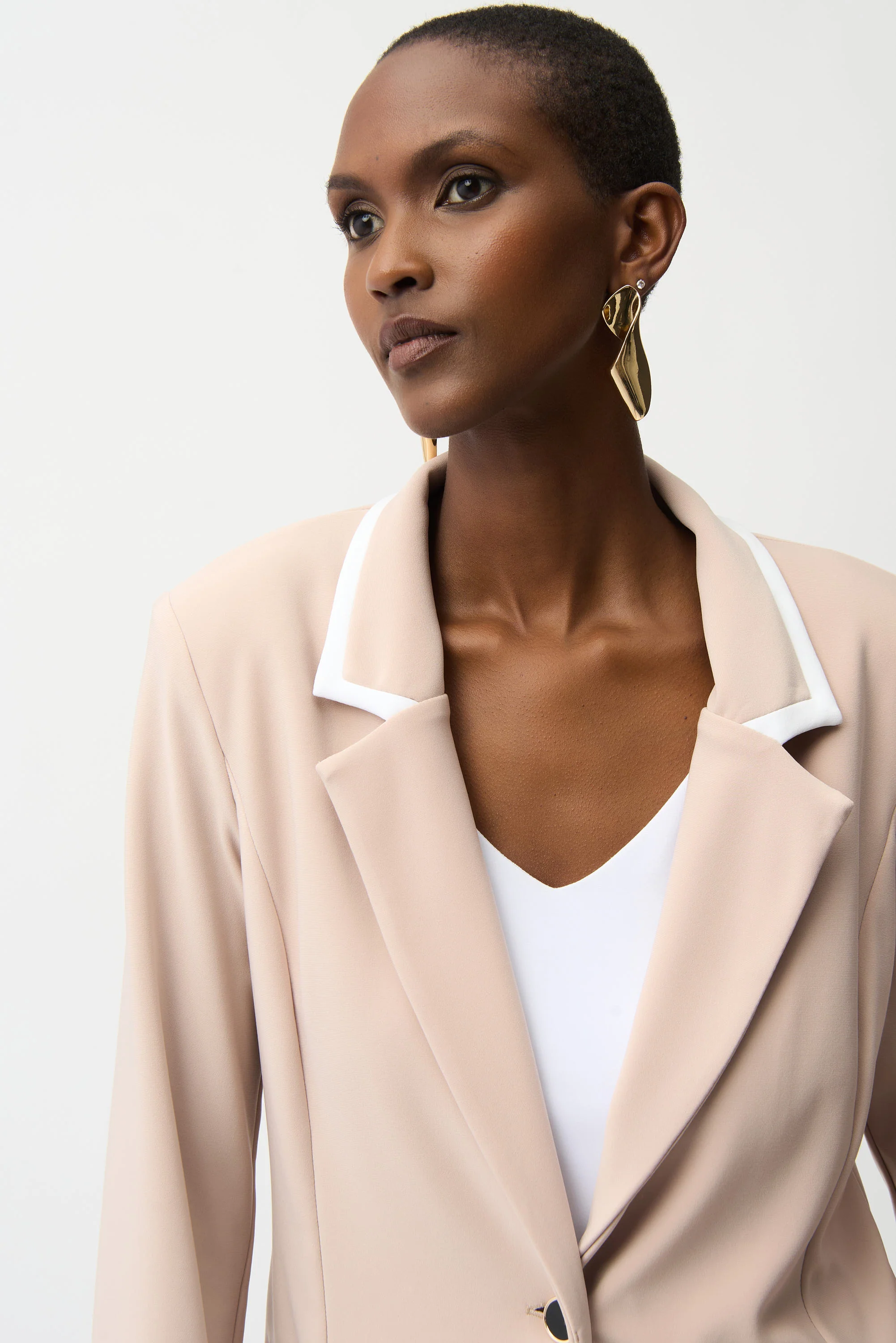 Joseph Ribkoff Fitted Blazer With Contrast Piping Style 261167 - Image 2