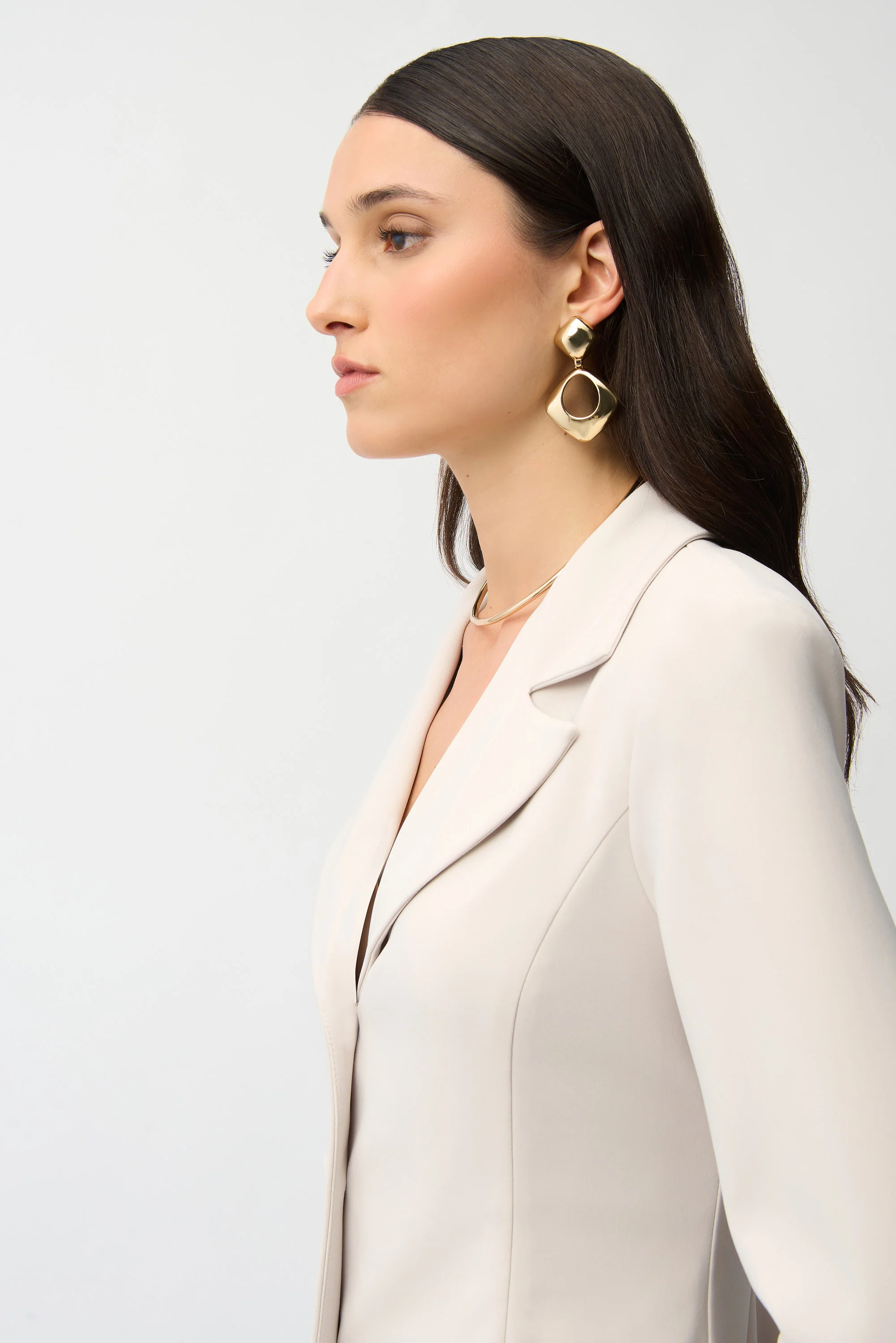 Joseph Ribkoff Fitted Blazer With Shawl Collar Style 261020 - Image 3