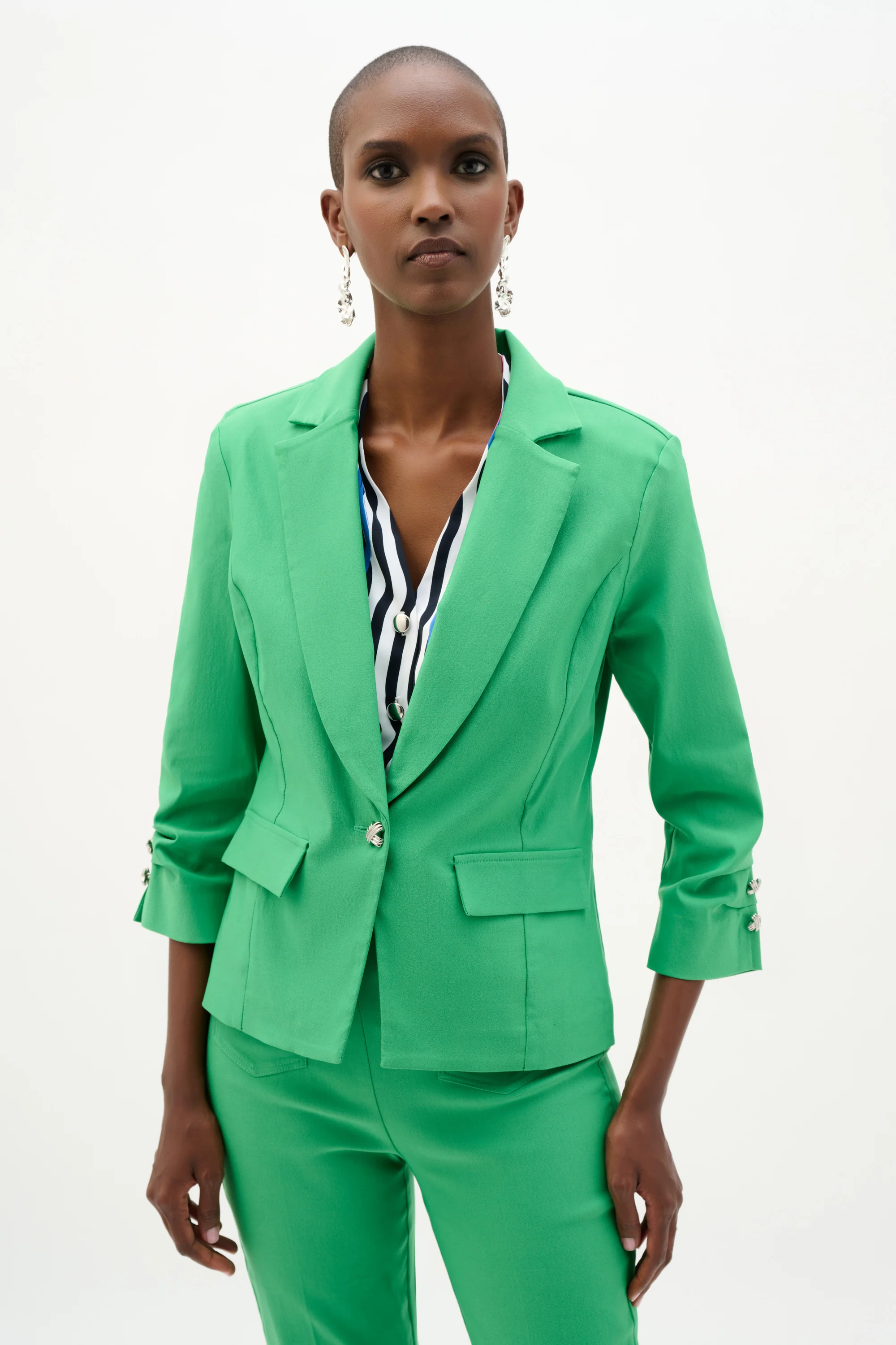 Joseph Ribkoff Fitted Blazer With Statement Button Style 262235 - Image 3