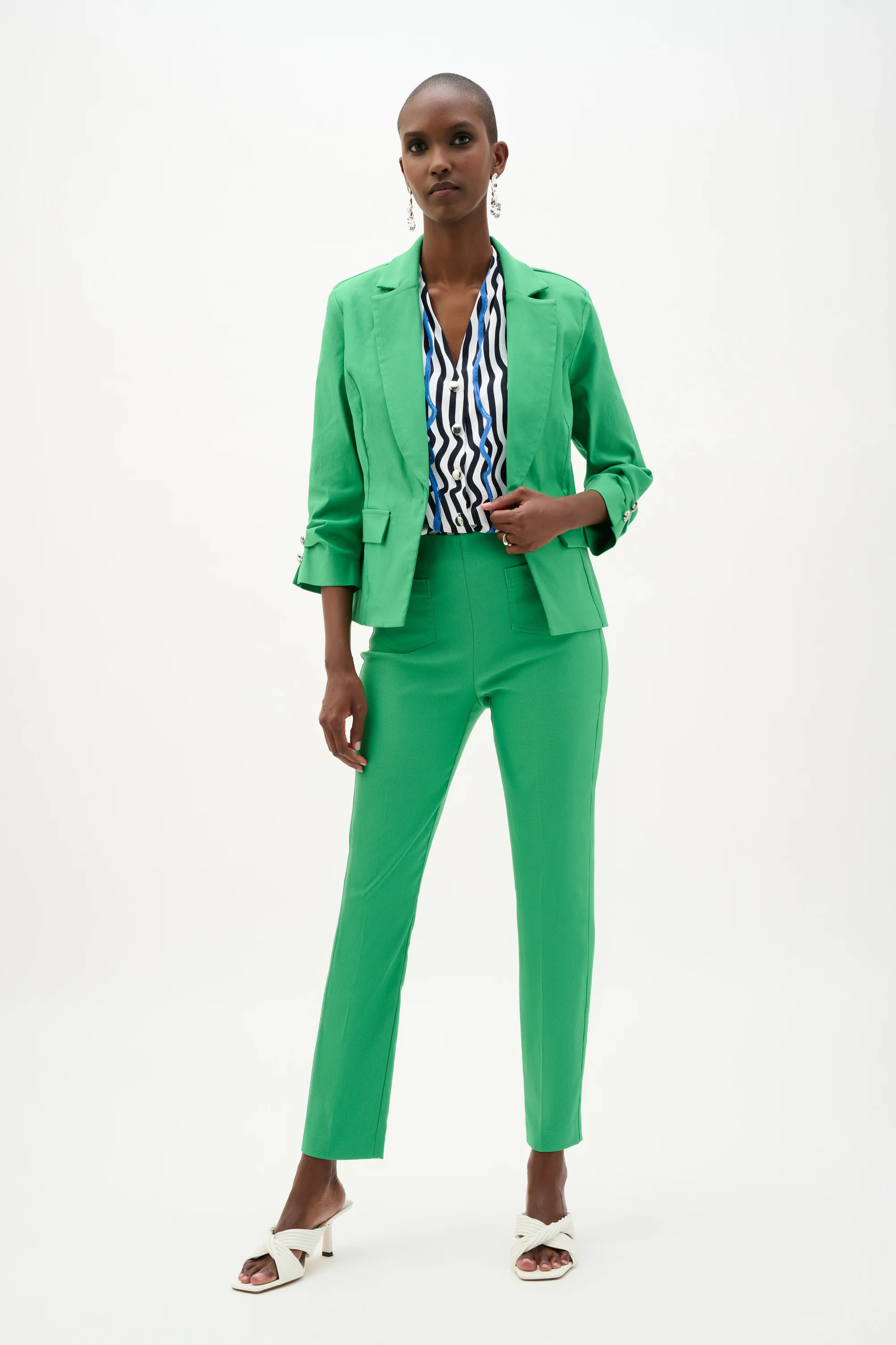 Joseph Ribkoff Fitted Blazer With Statement Button Style 262235 - Image 4