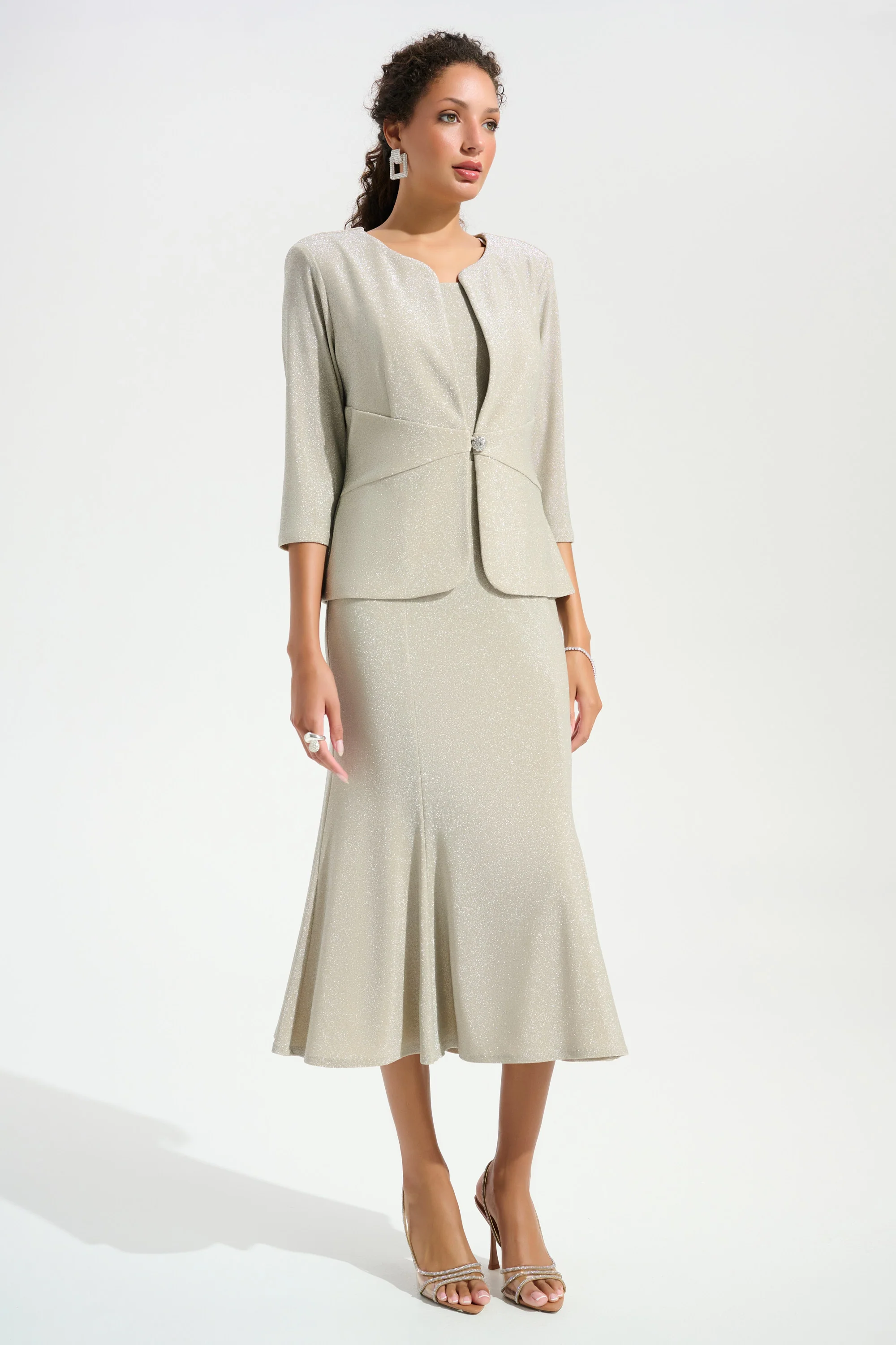 Joseph Ribkoff Fitted Jacket & Cami Set With Rhinestones Button Style 261749 - Image 7