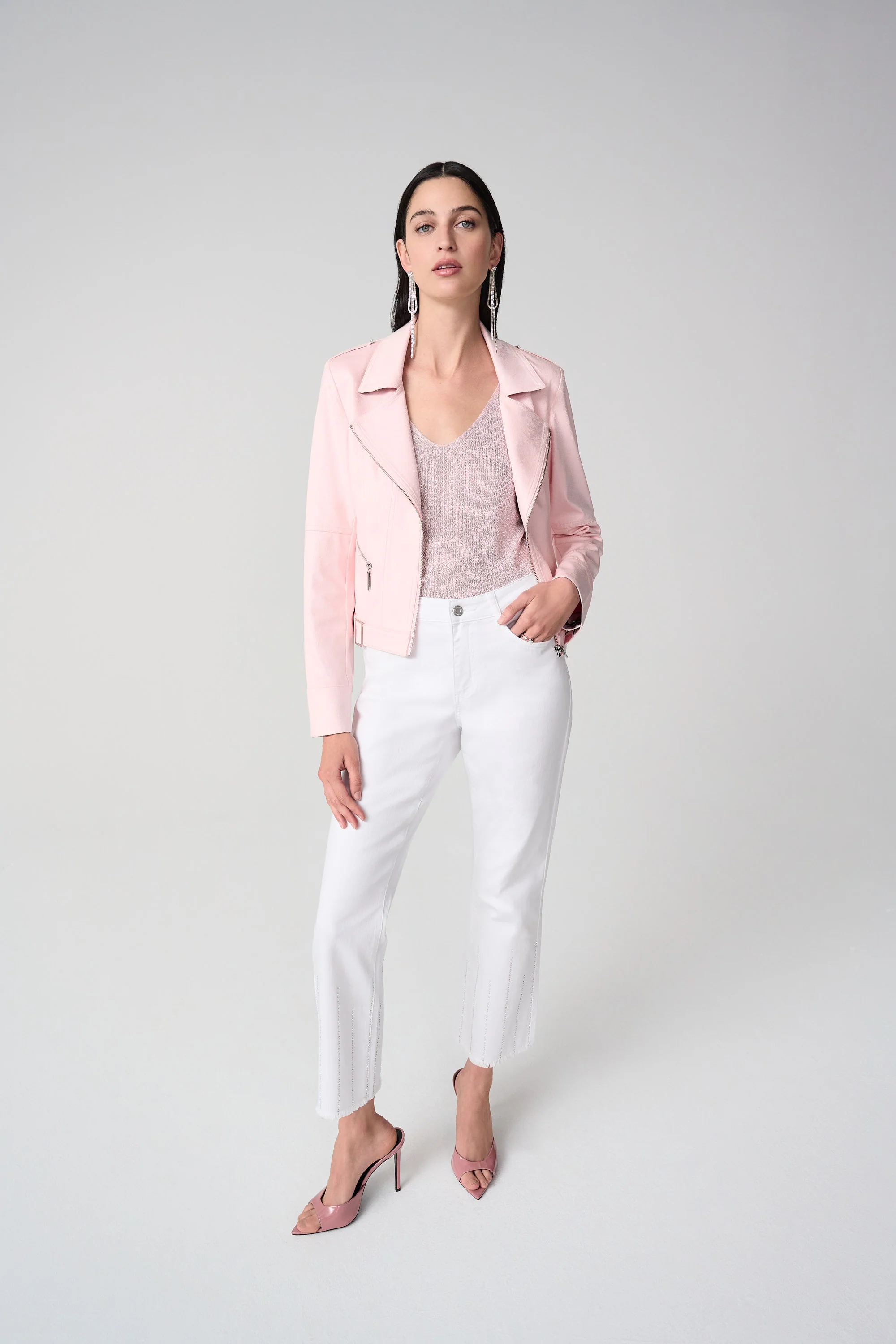 Joseph Ribkoff Fitted Jacket with Decorative Buckles Style 261910 - Image 10