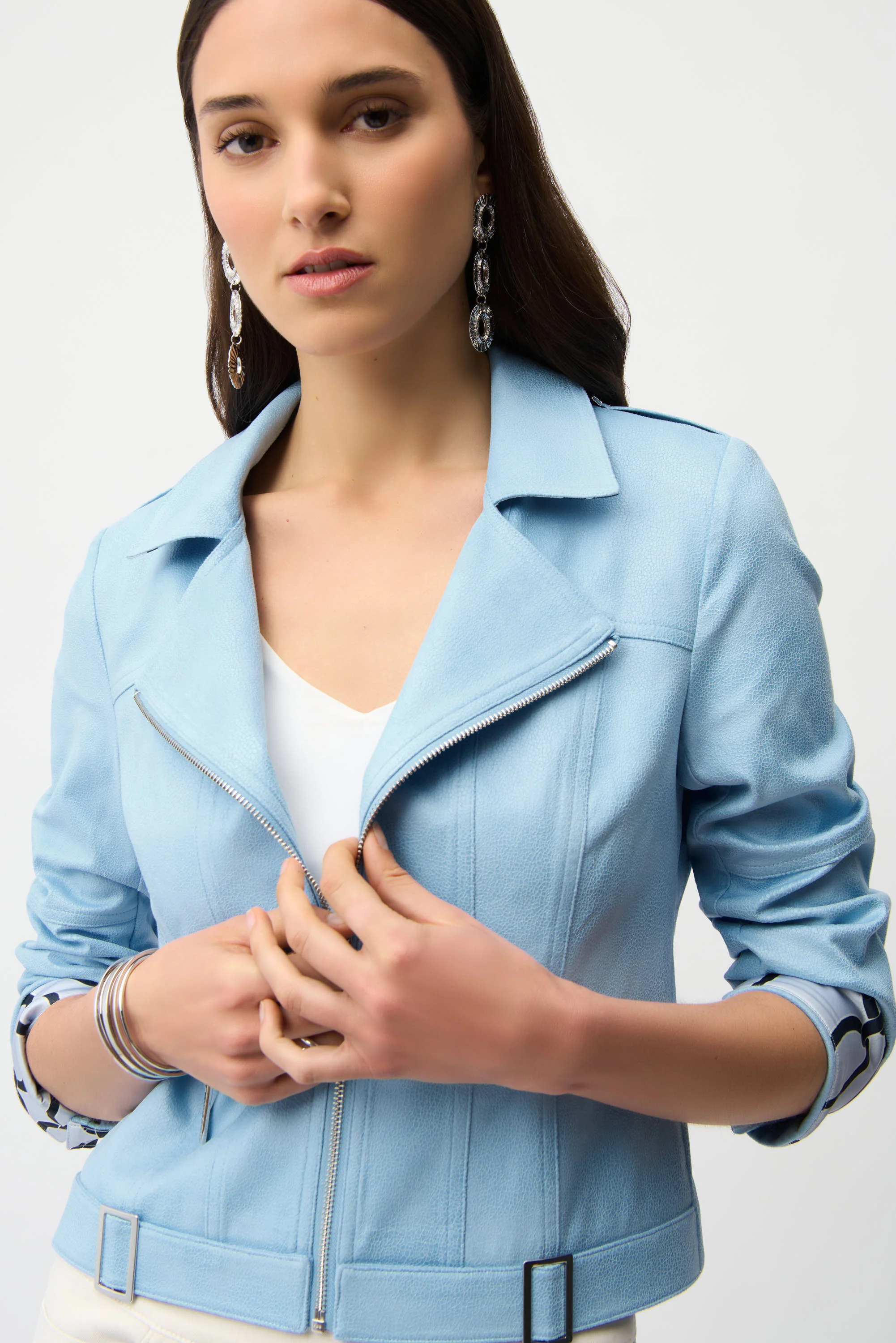 Joseph Ribkoff Fitted Jacket with Decorative Buckles Style 261910 - Image 3