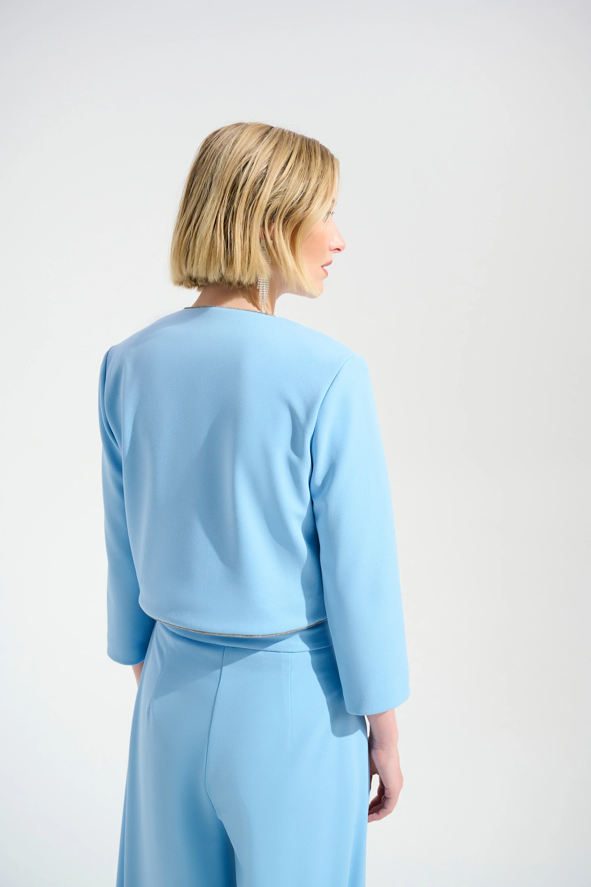 Joseph Ribkoff Fitted Jacket With Rhinestones Trim Style 261769 - Image 3