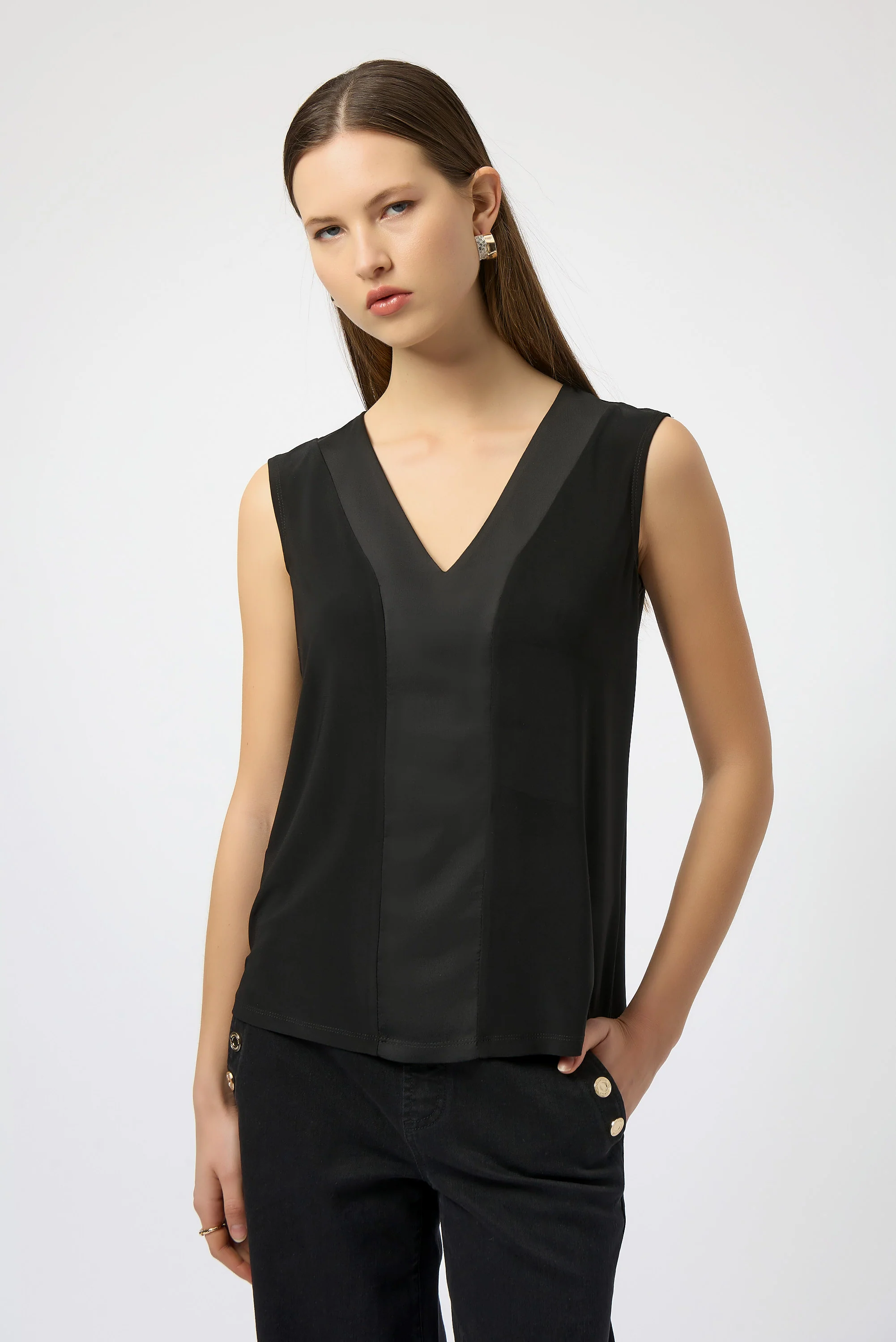 Joseph Ribkoff Fitted Sleeveless Top Style 254211 - Image 4