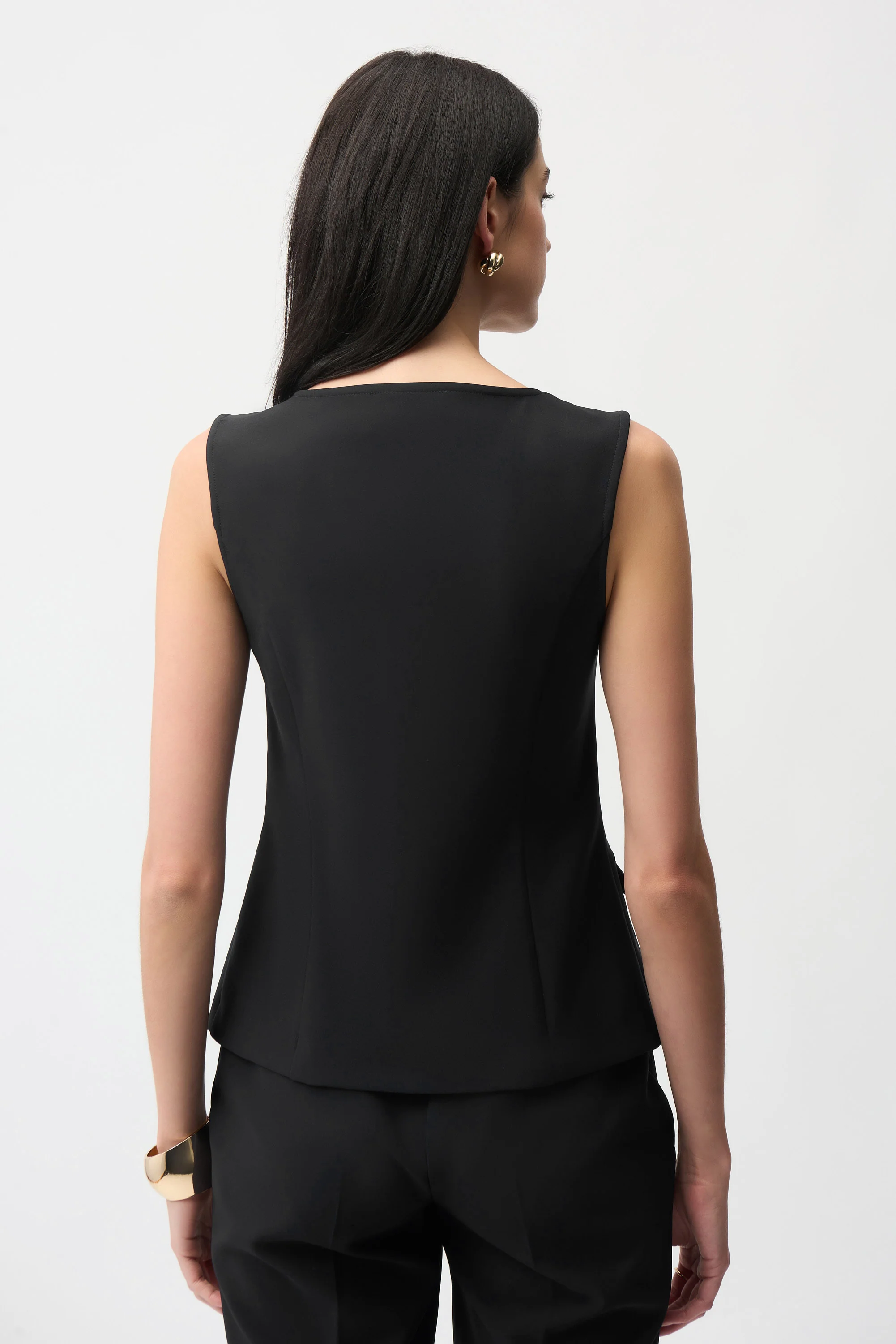 Joseph Ribkoff Fitted Sleeveless Vest With Front Zipper Style 261054 - Image 12