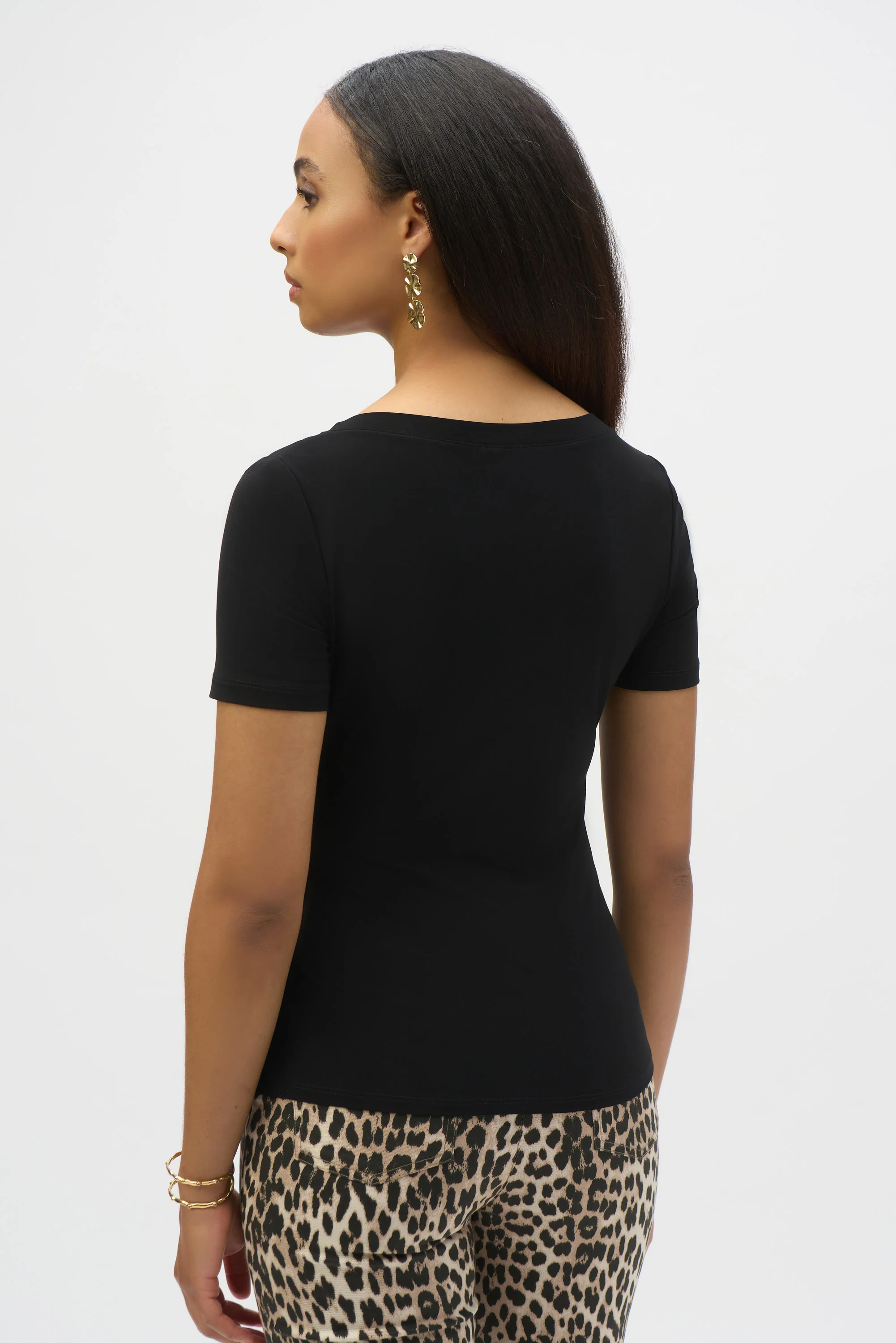 Joseph Ribkoff Fitted Top With Buckle Detail Style 252230 - Image 3