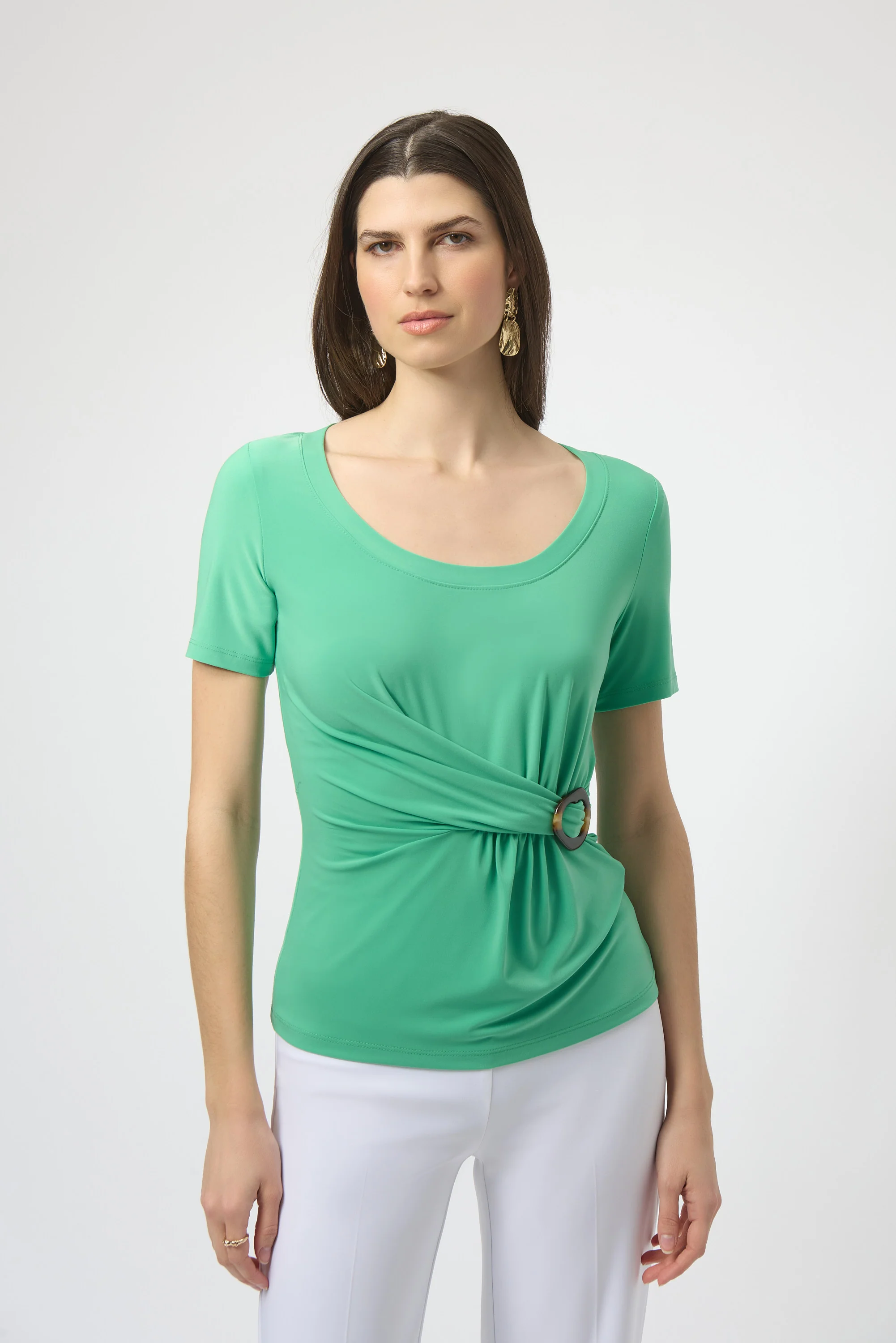 Joseph Ribkoff Fitted Top With Buckle Detail Style 252230 - Image 7