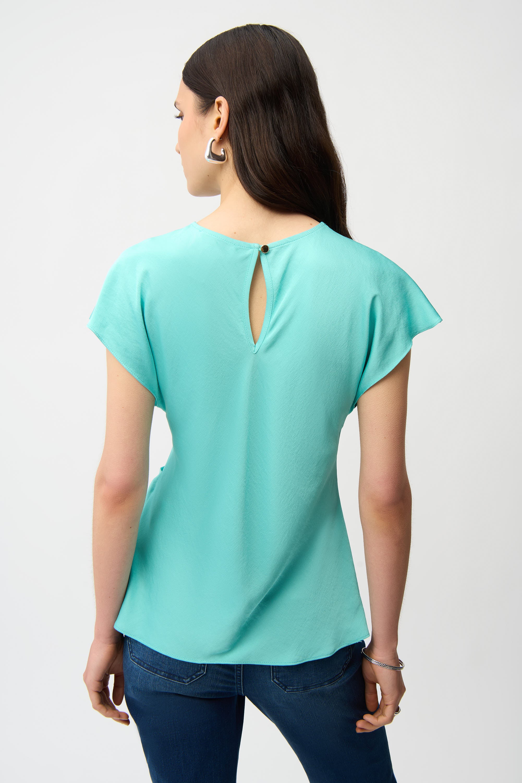 Joseph Ribkoff Fitted Top With Front Twist Detail Style 261149 - Image 6