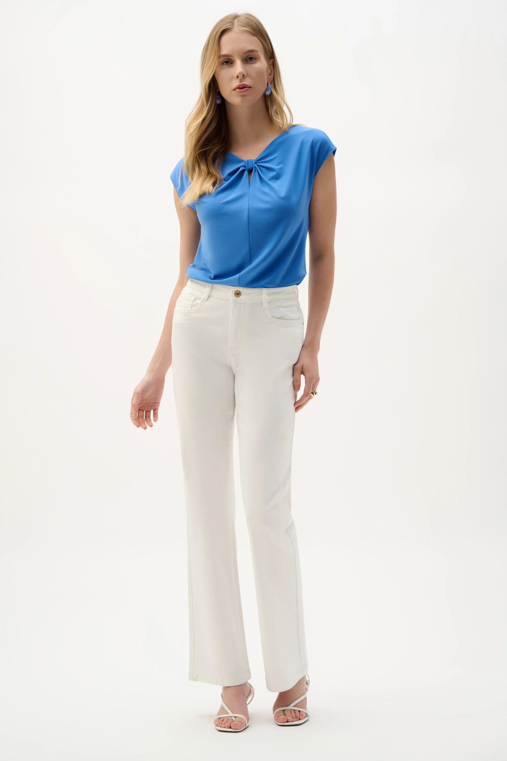 Joseph Ribkoff Fitted Top With Keyhole Neckline Style 262070 - Image 2