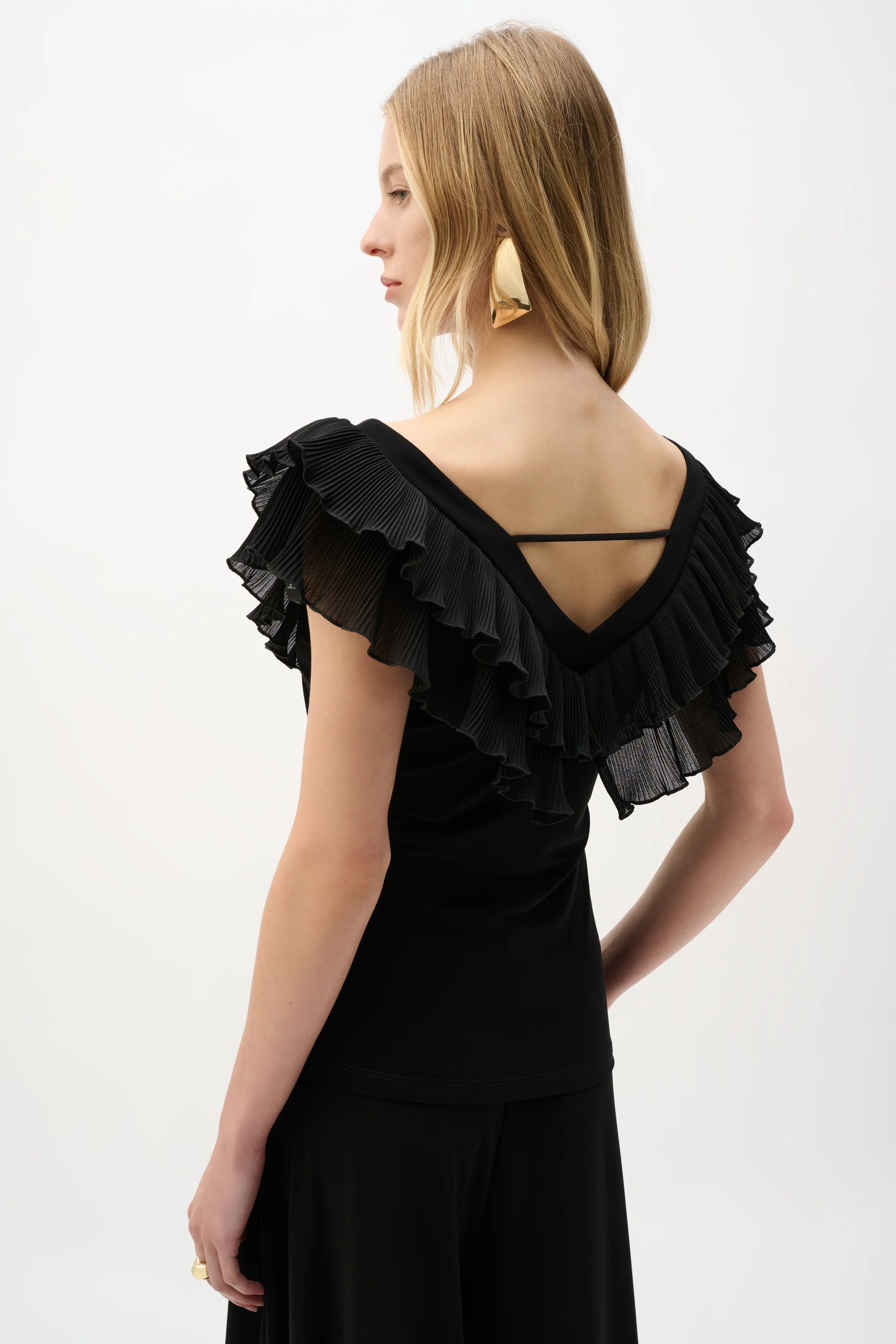 Joseph Ribkoff Fitted Top With Pleats Style 262089 - Image 2