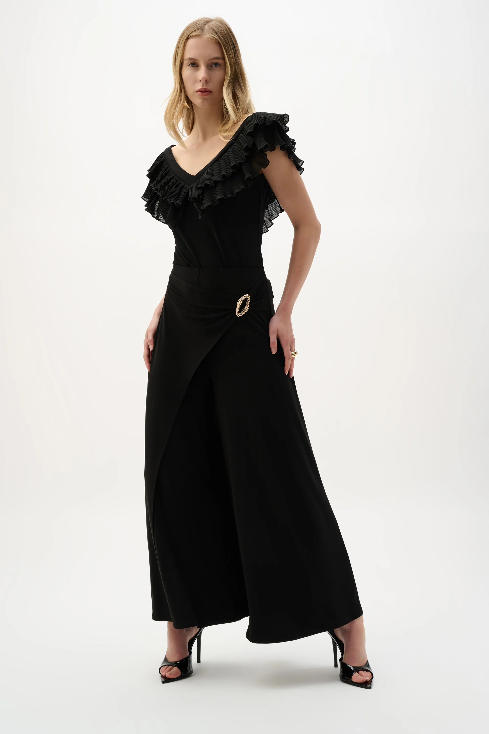 Joseph Ribkoff Fitted Top With Pleats Style 262089 - Image 4