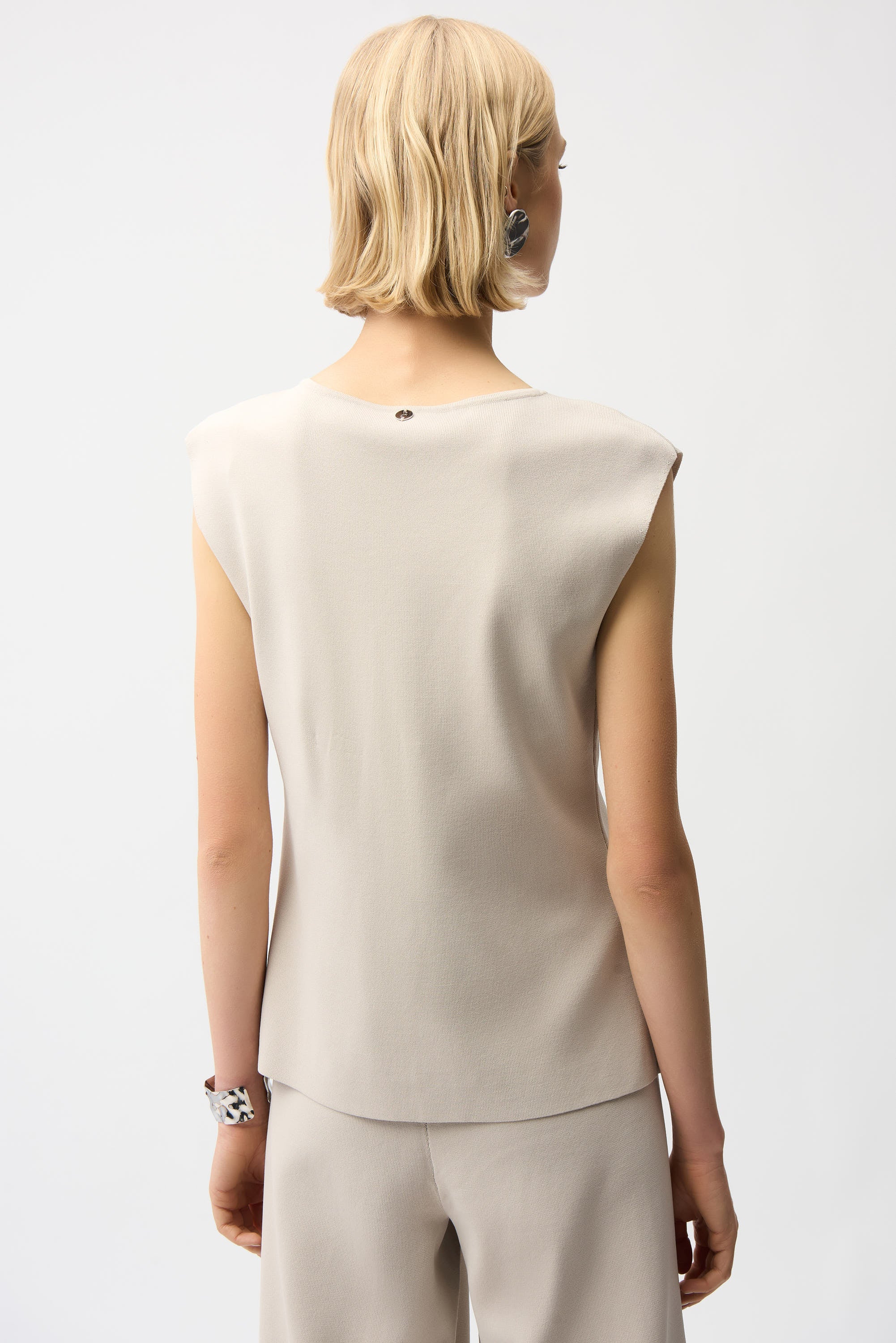 Joseph Ribkoff Fitted Vest with Faux Welt Pockets Style 261938 - Image 5