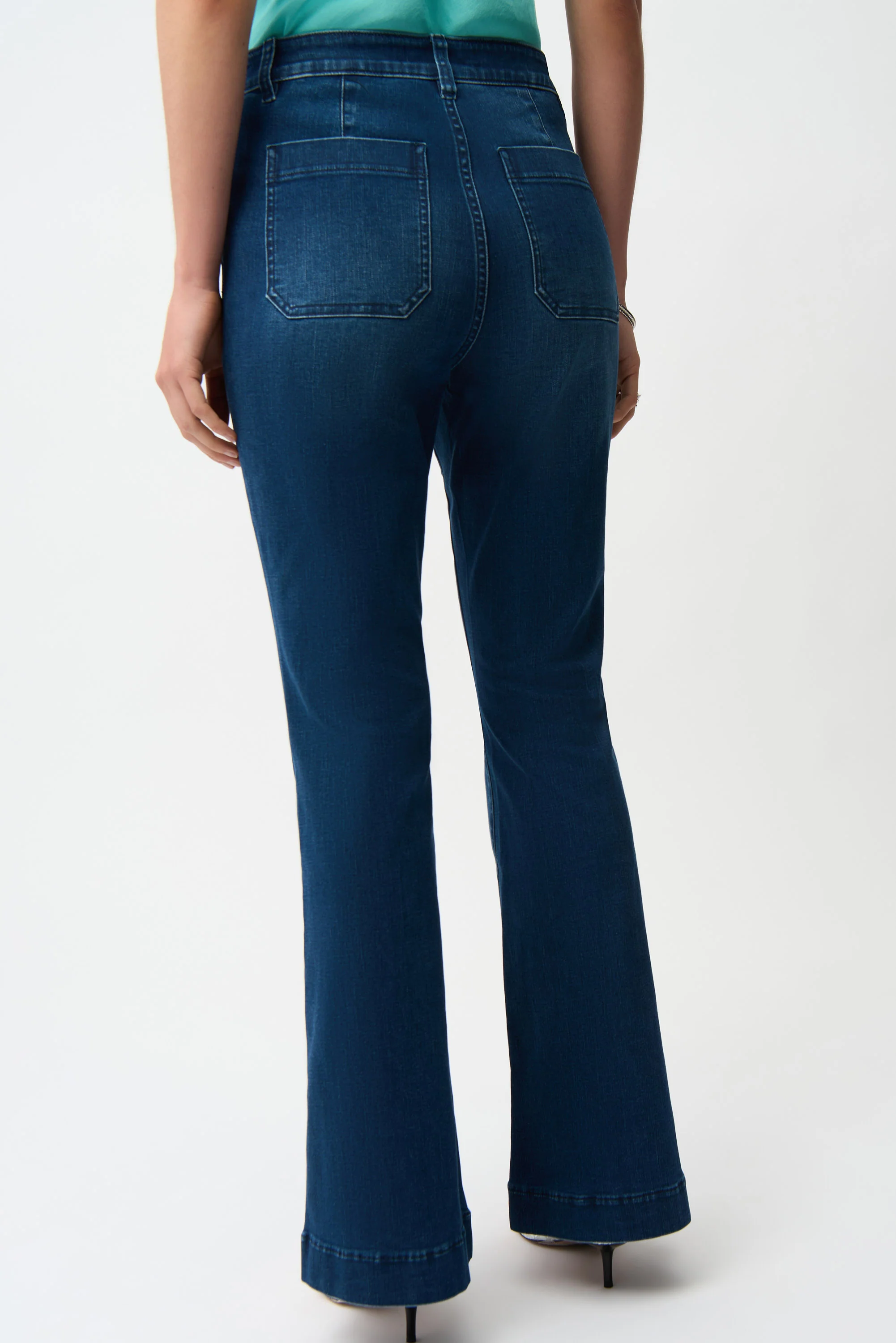 Joseph Ribkoff Flare Jeans With Patch Pockets Style 261956 - Image 5
