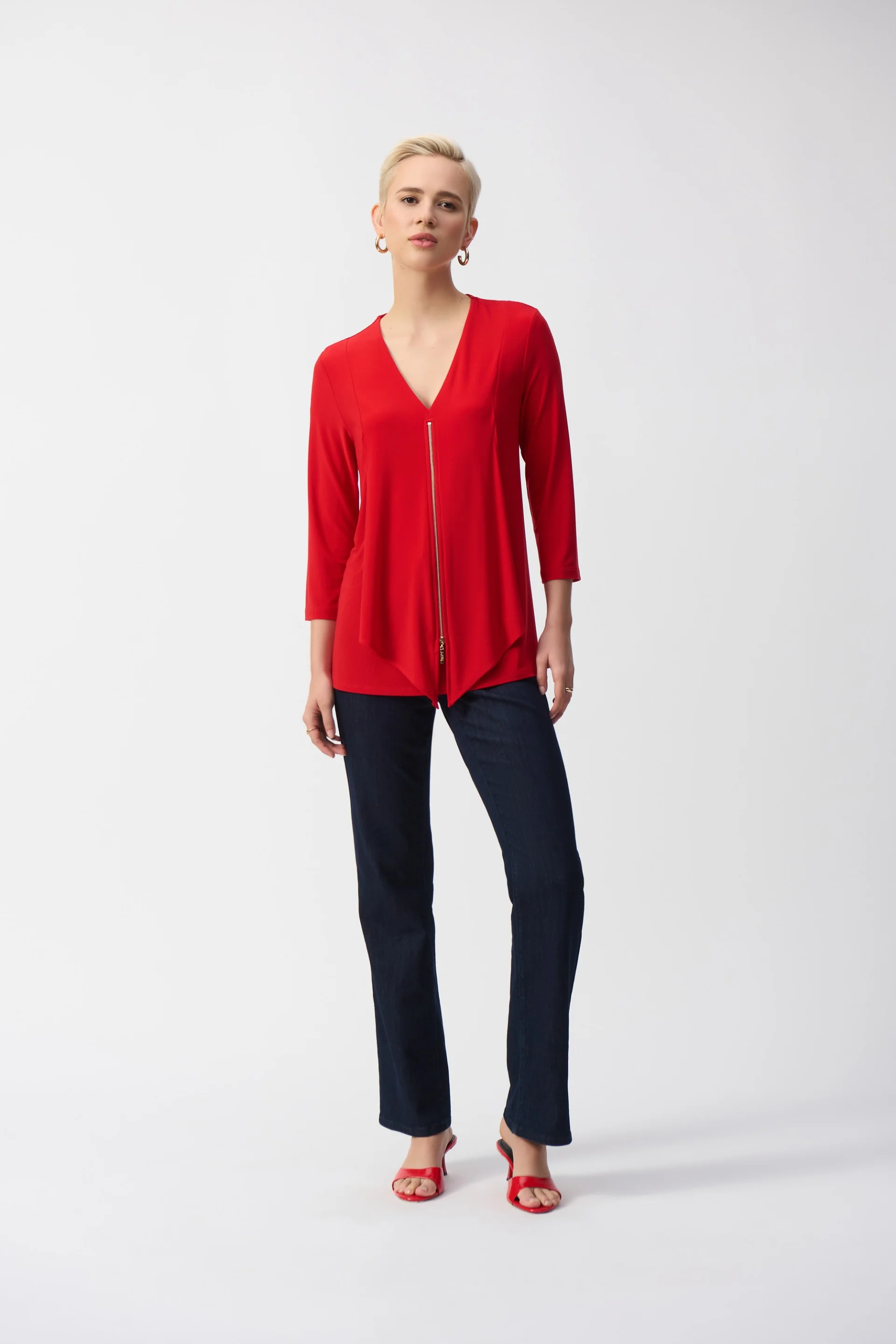Joseph Ribkoff Flared Layered Top Style 251041 - Image 4