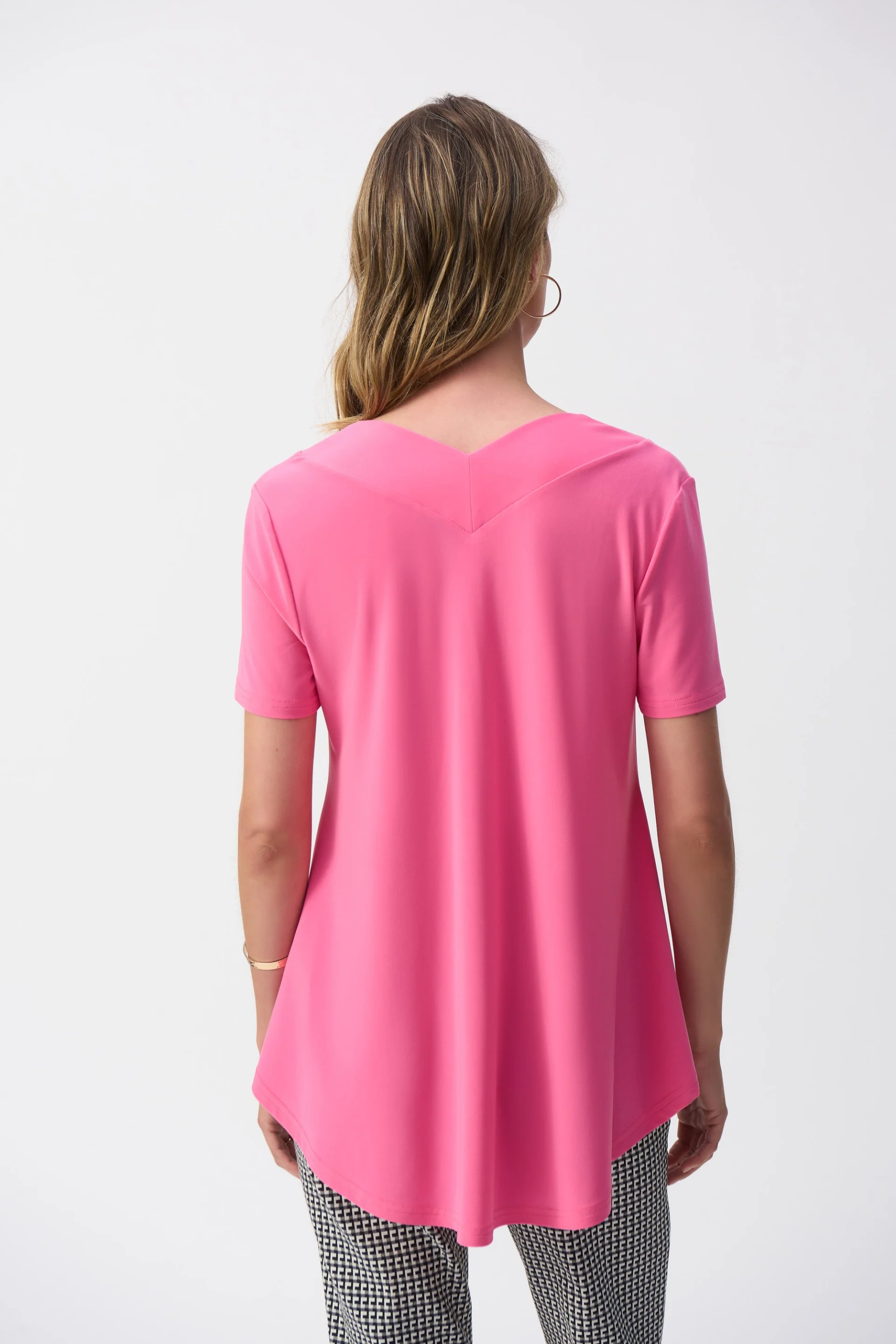 Joseph Ribkoff Flared Short Sleeve V-Neck Top Style 251125 - Image 5