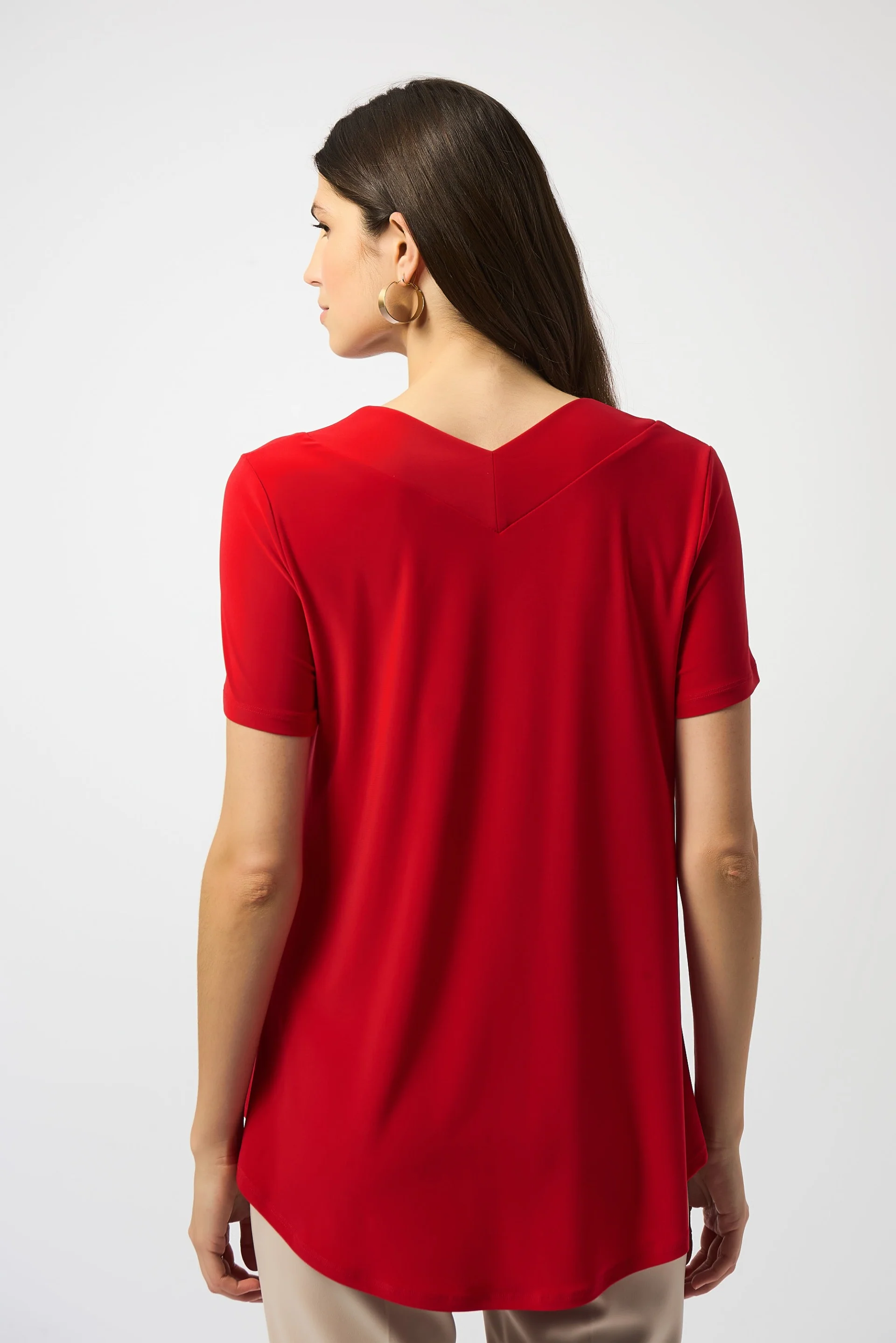 Joseph Ribkoff Flared Short Sleeve V-Neck Top Style 251125 - Image 8