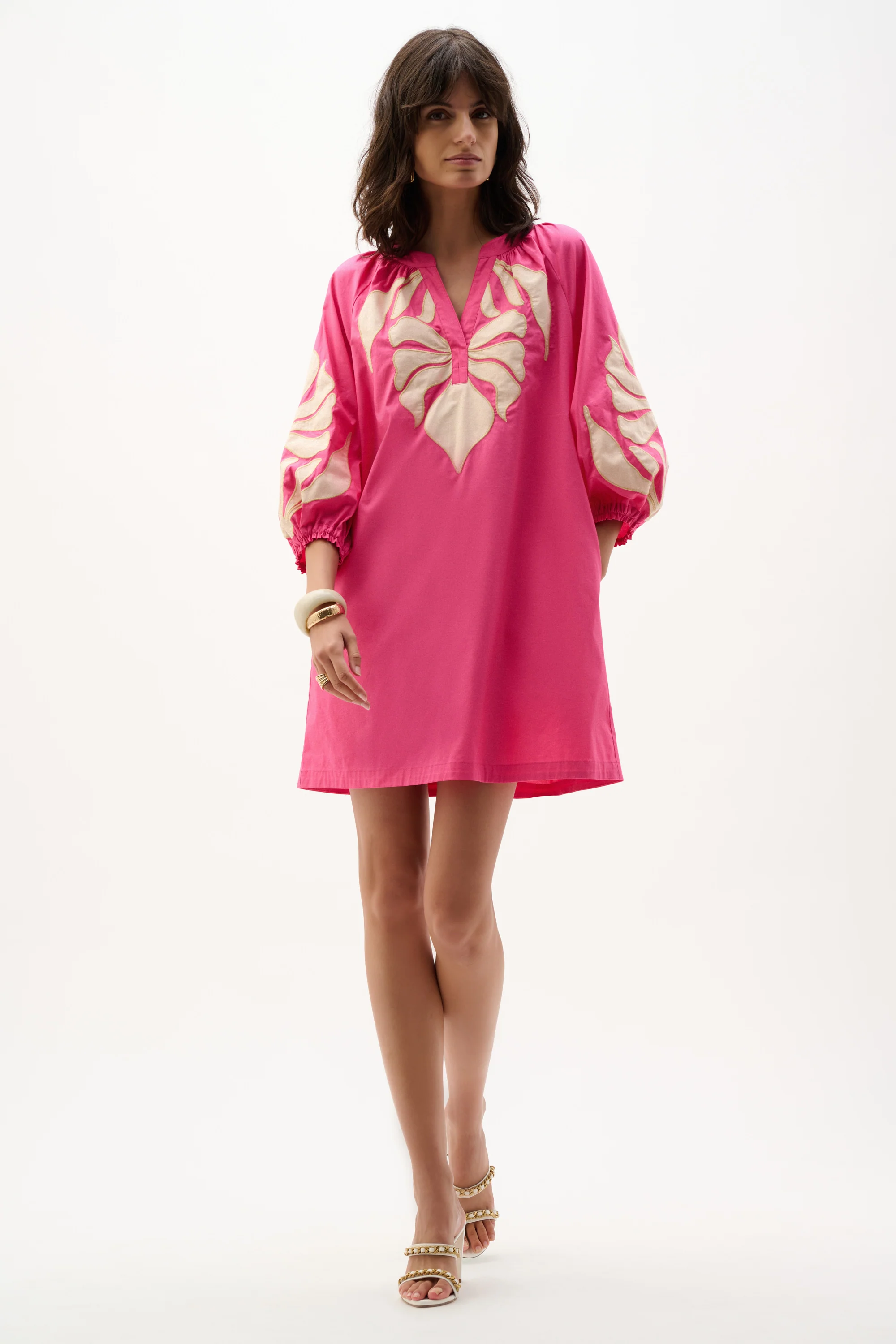 Joseph Ribkoff Floral Embroidered Straight Dress Style 262911 - Image 3
