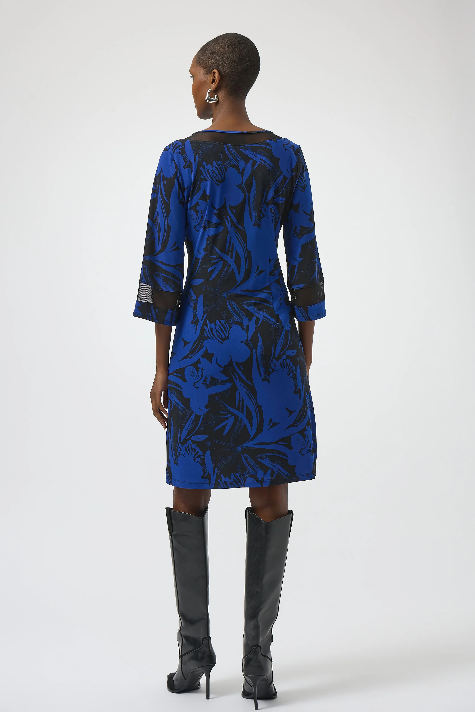 Joseph Ribkoff Floral Print A-Line Dress Style 254208 - Image 4