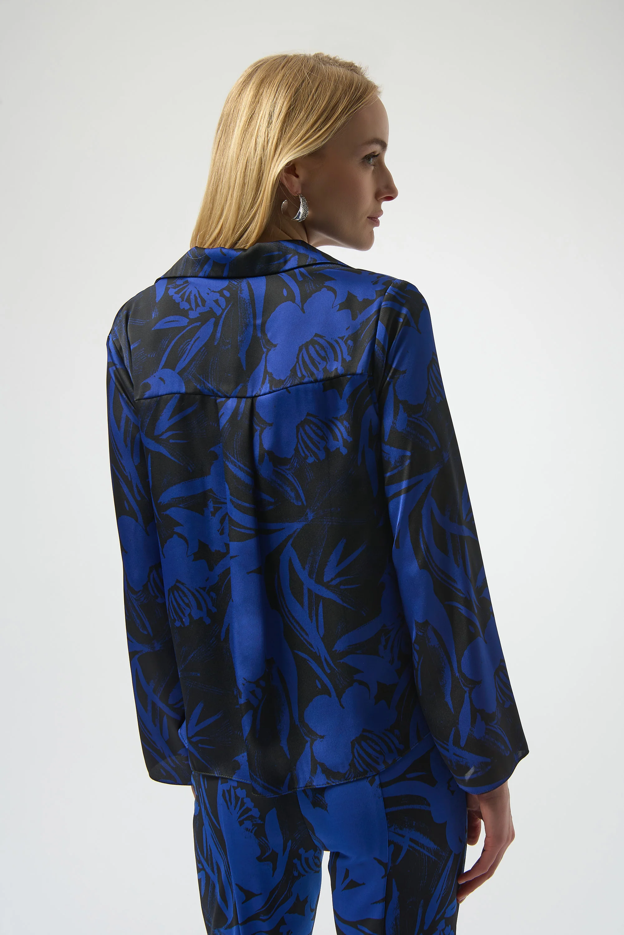 Joseph Ribkoff Floral Print Cowl Neck Top Style 254203 - Image 2