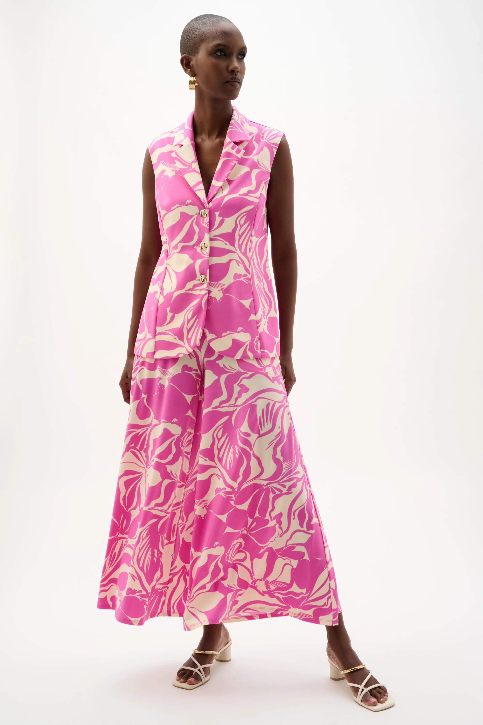 Joseph Ribkoff Floral Print Culotte Pants Style 262125 - Image 2