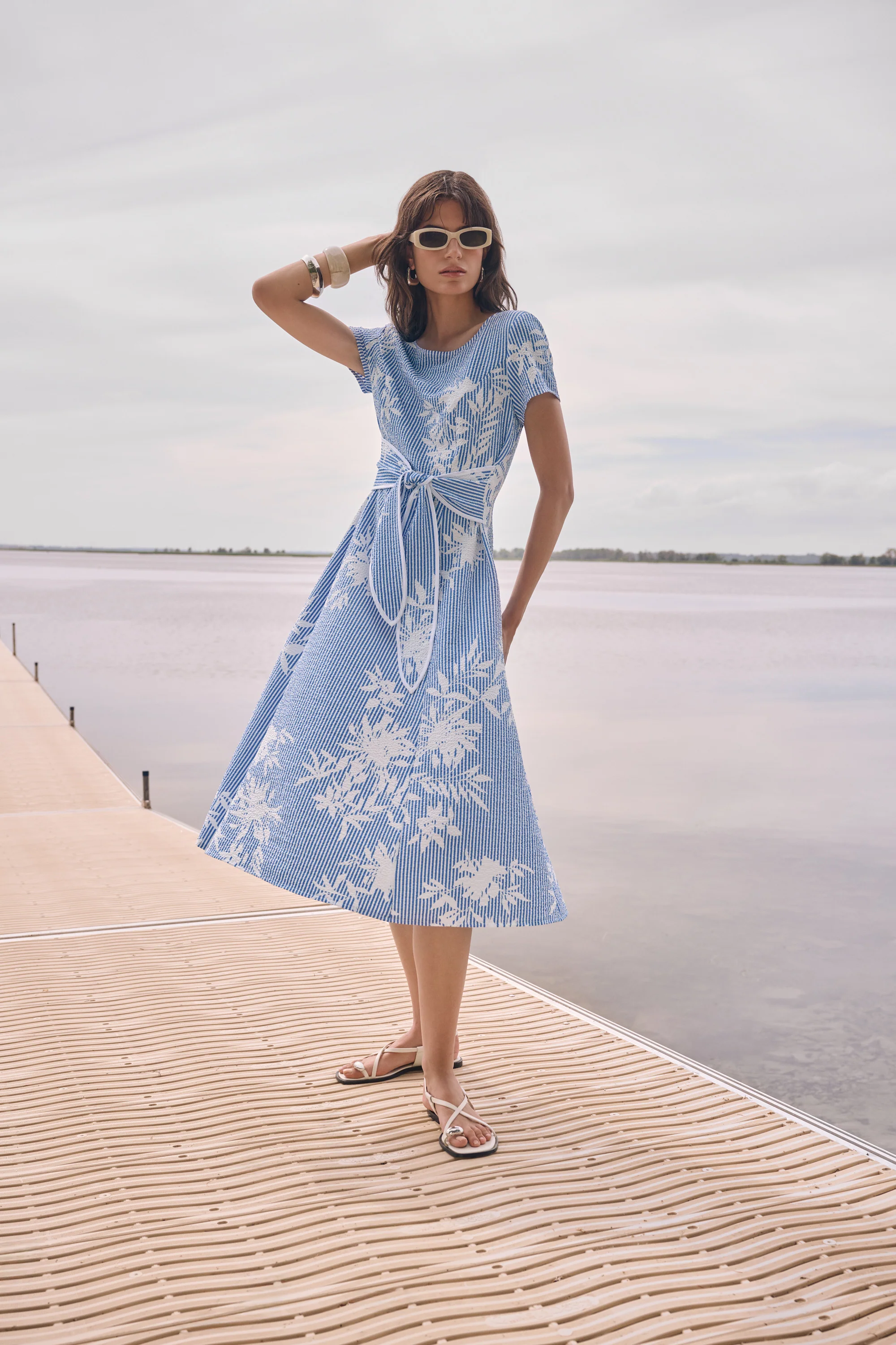 Joseph Ribkoff Floral Print Fit And Flare Dress Style 262191
