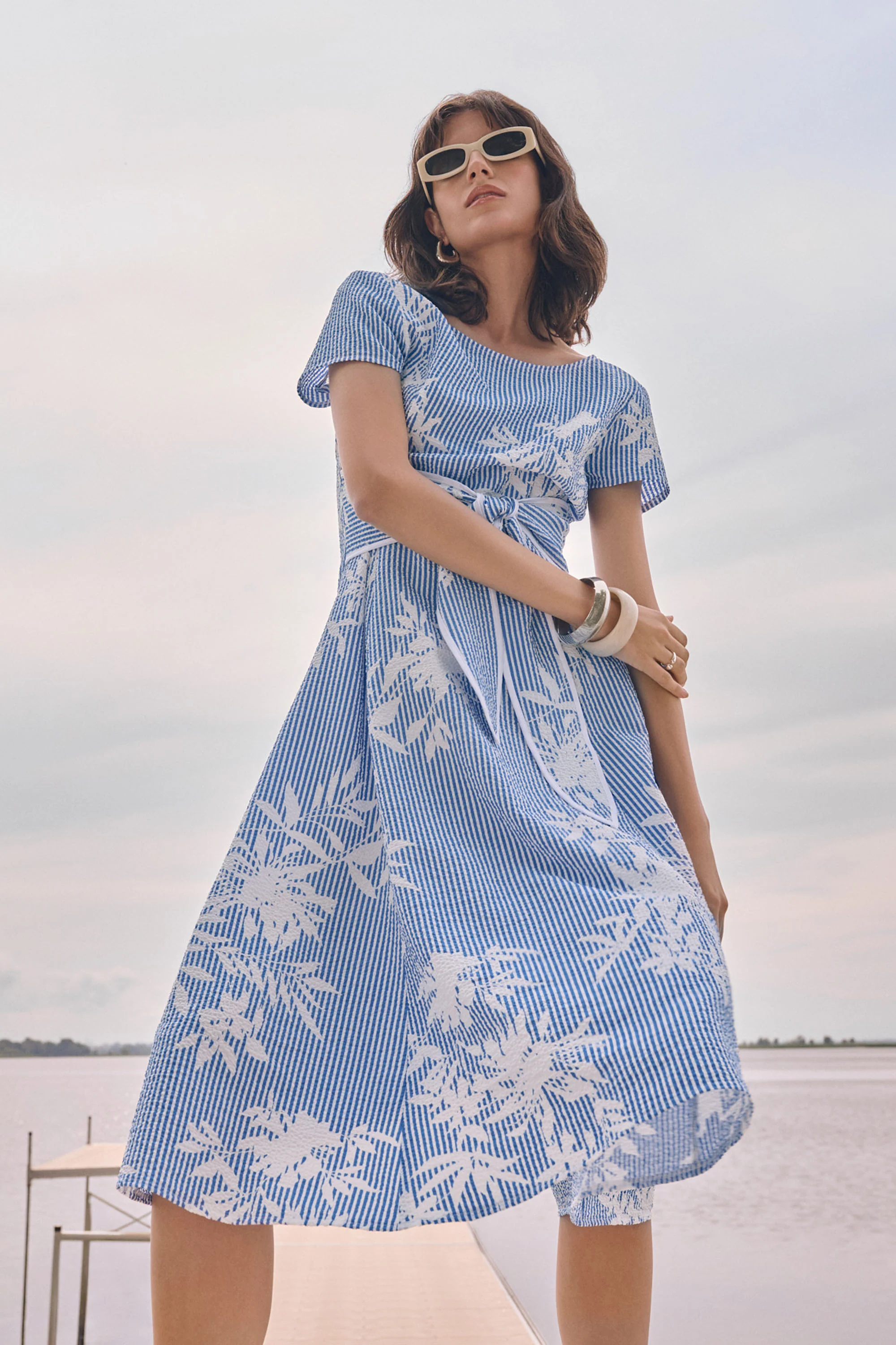 Joseph Ribkoff Floral Print Fit And Flare Dress Style 262191 - Image 3
