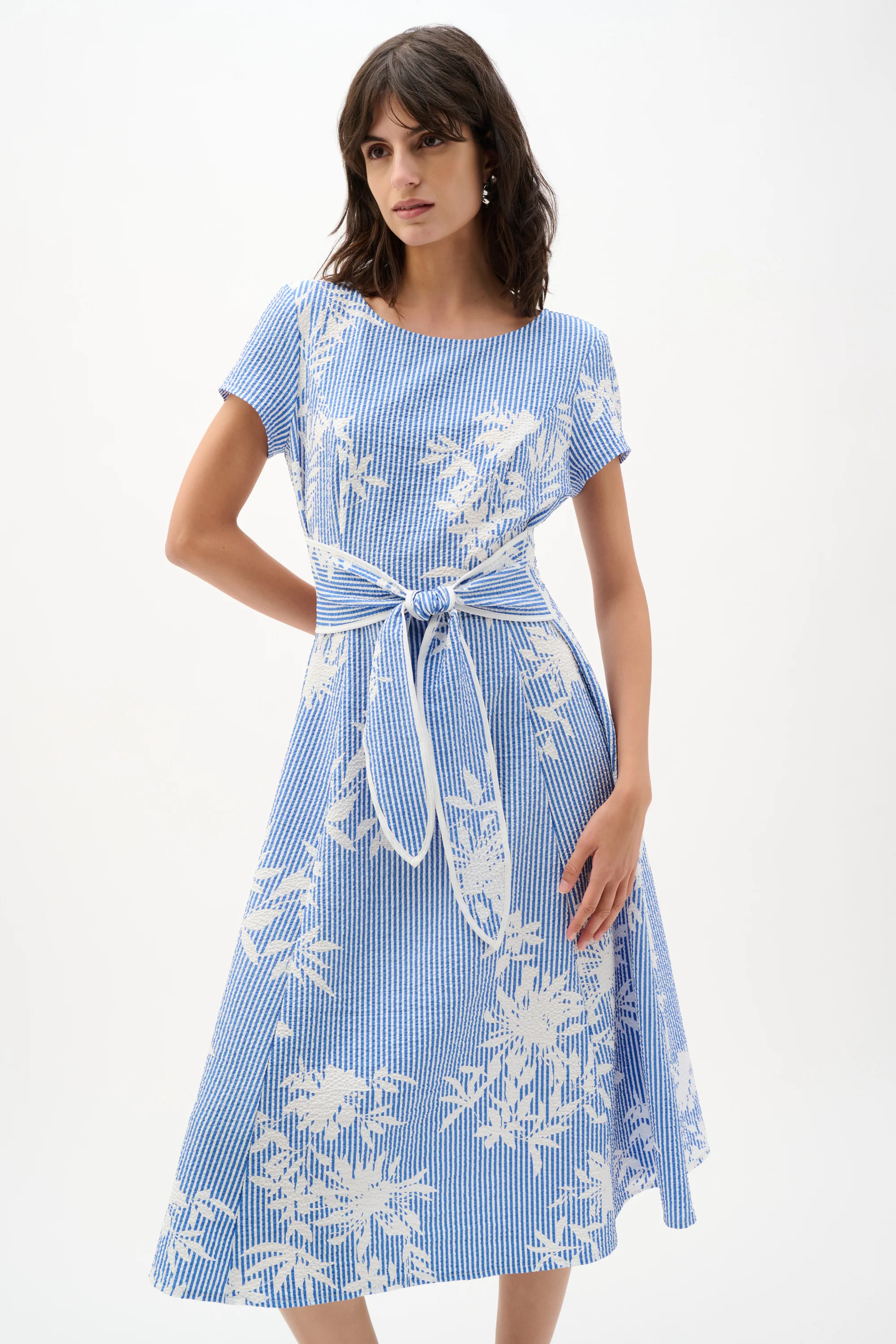 Joseph Ribkoff Floral Print Fit And Flare Dress Style 262191 - Image 4
