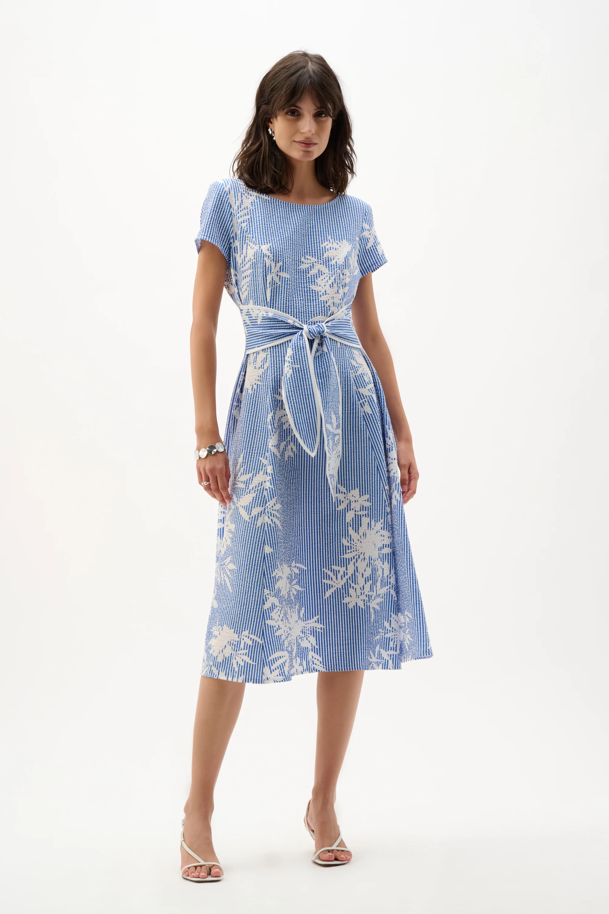 Joseph Ribkoff Floral Print Fit And Flare Dress Style 262191 - Image 5