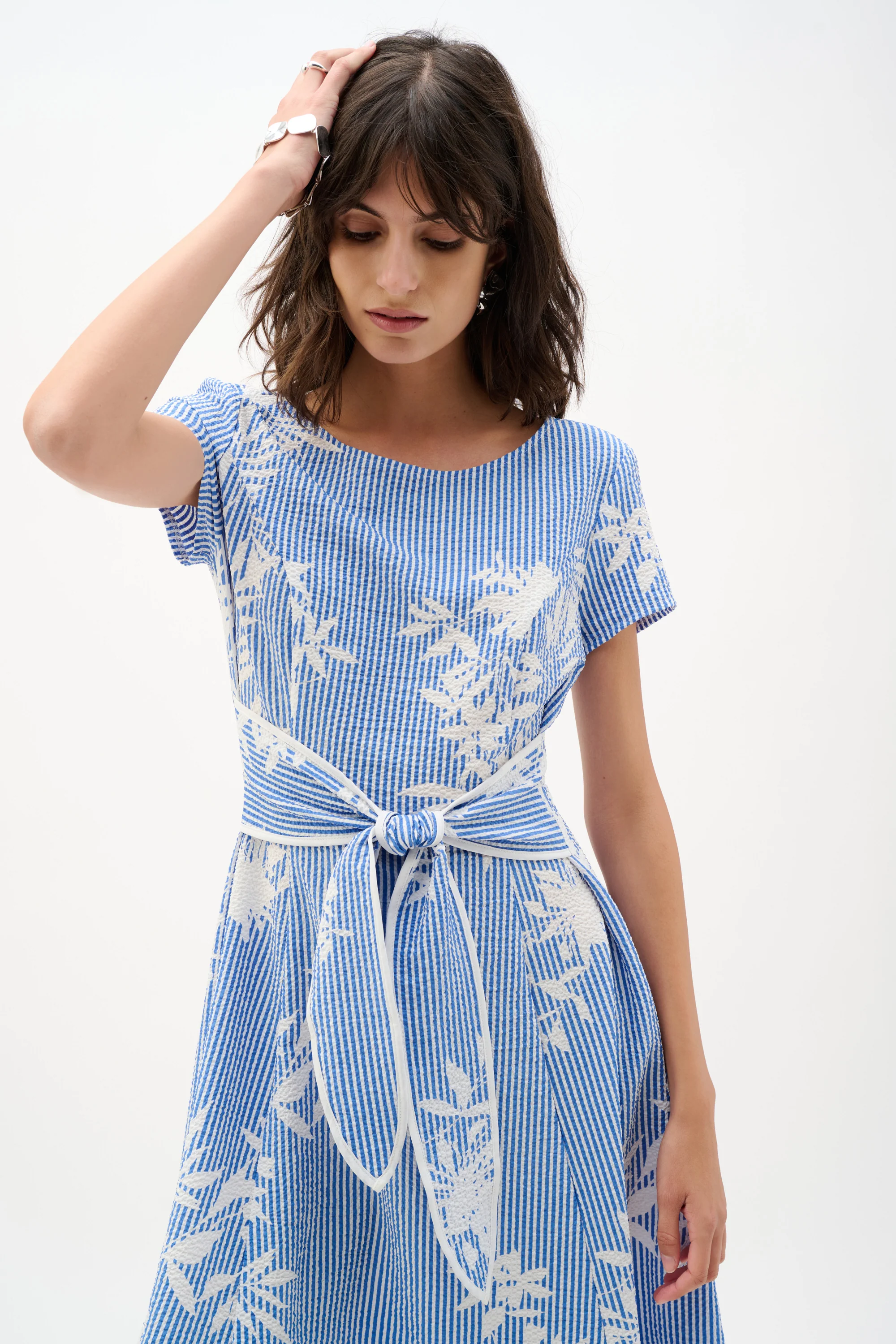 Joseph Ribkoff Floral Print Fit And Flare Dress Style 262191 - Image 6