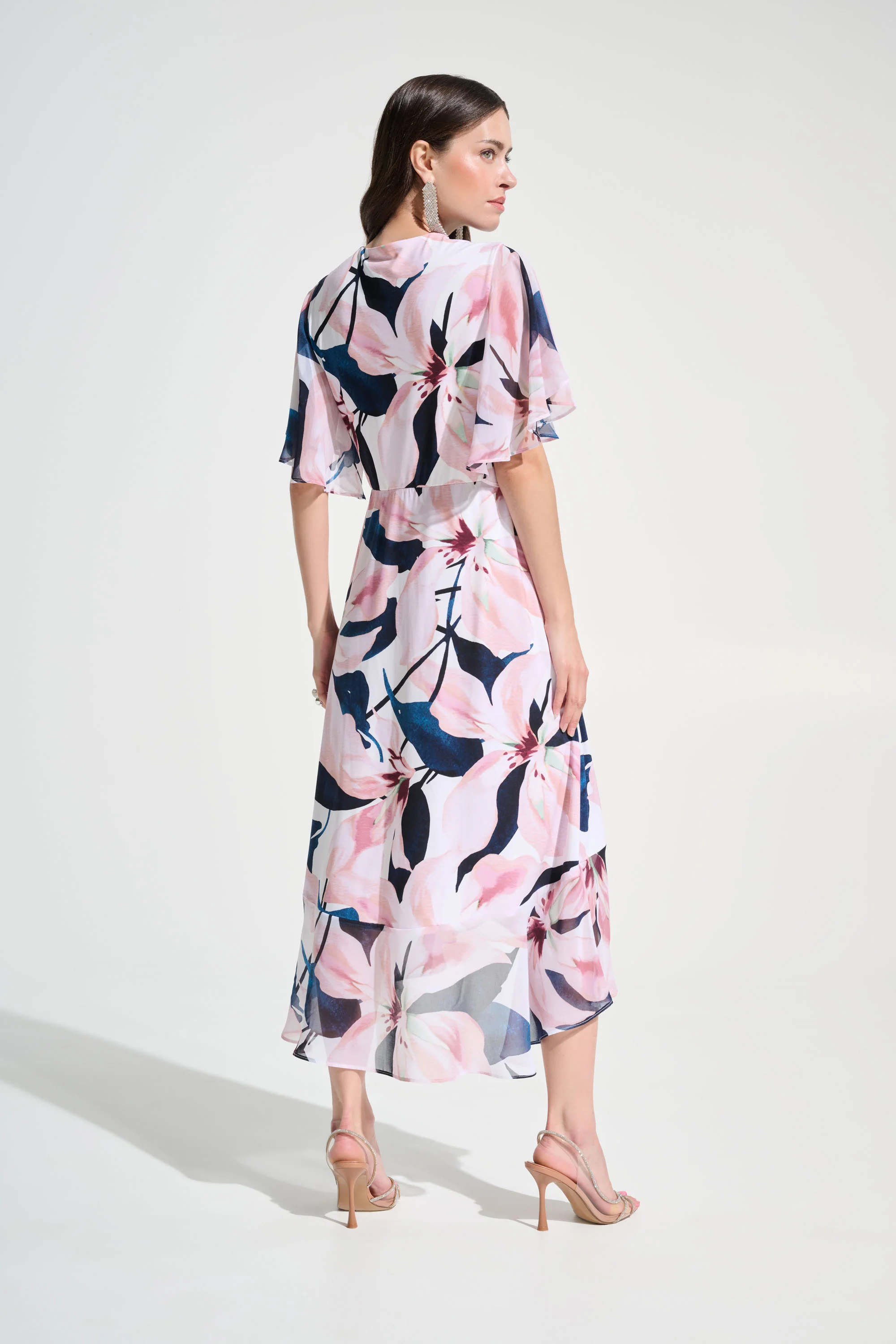 Joseph Ribkoff Floral Print Fit And Flare Dress Style 262713 - Image 3